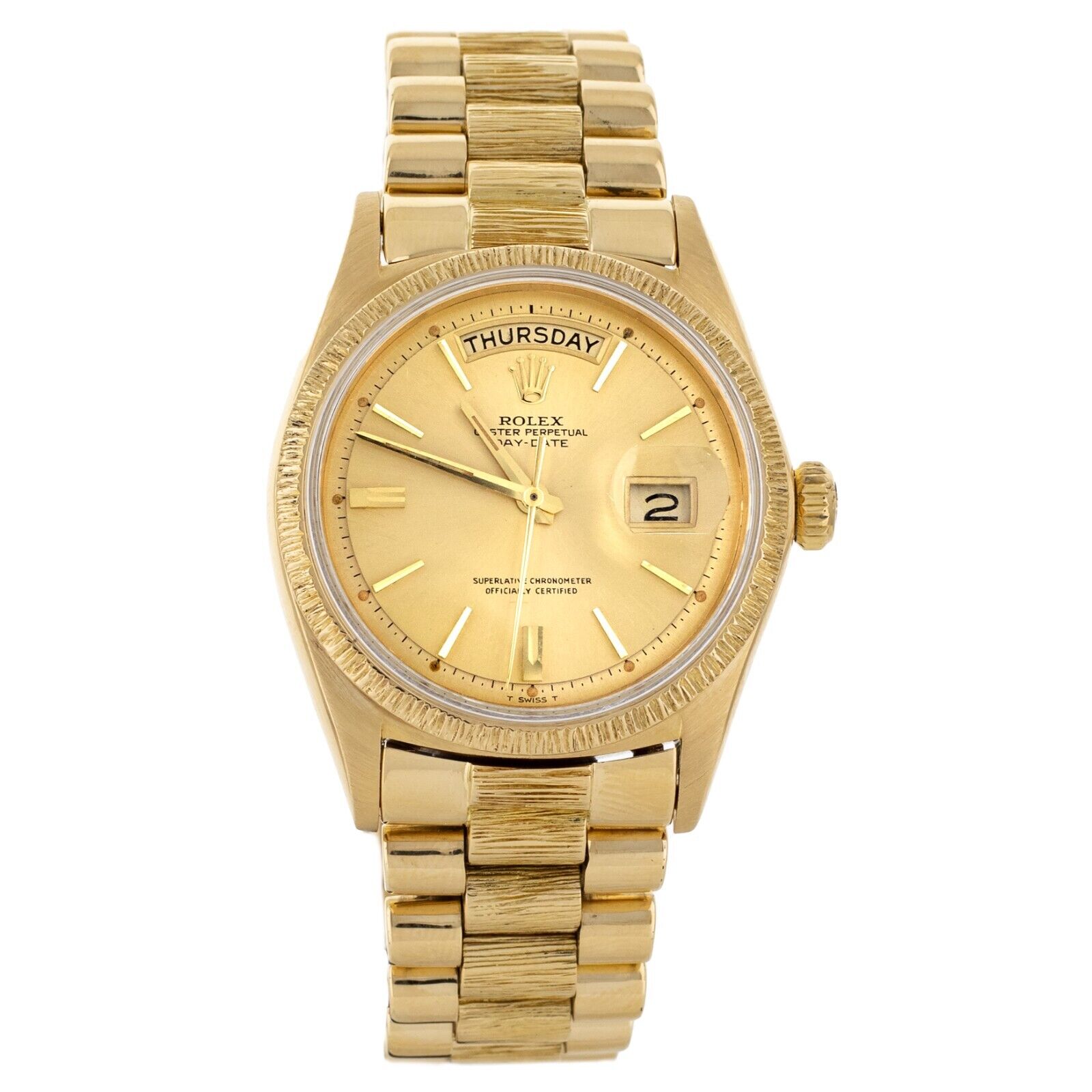 Rolex Yellow Gold Bark President Day-Date