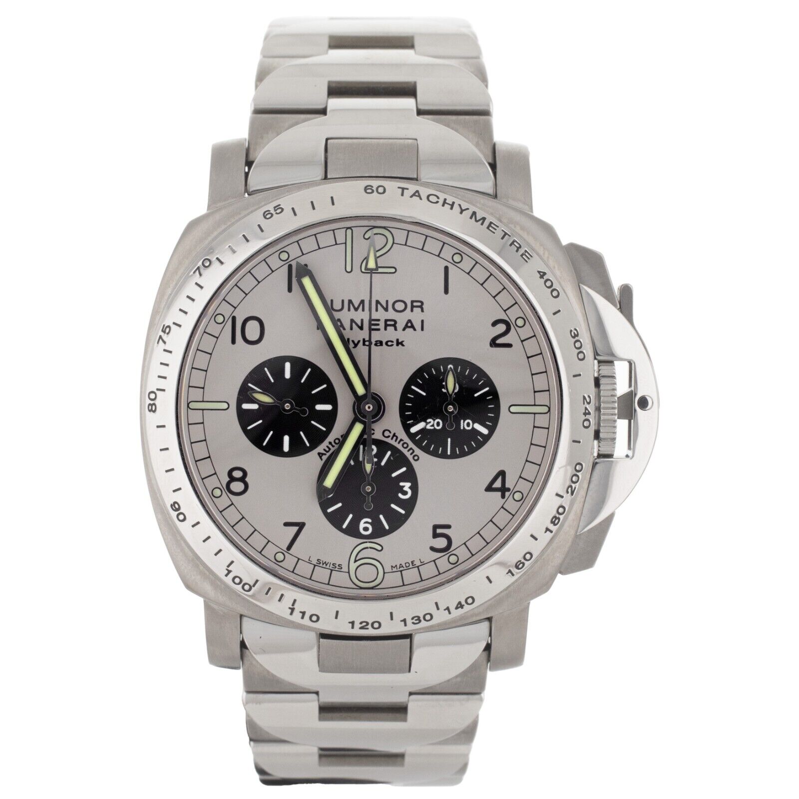 Panerai Luminor Marina Flyback Silver Dial Titanium Automatic