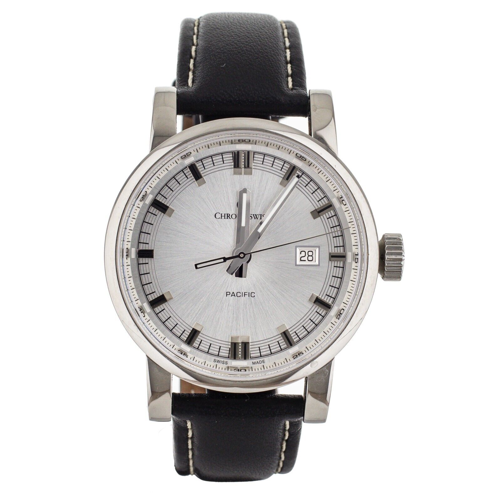 Chronoswiss Pacific Date Silver Dial Stainless Steel