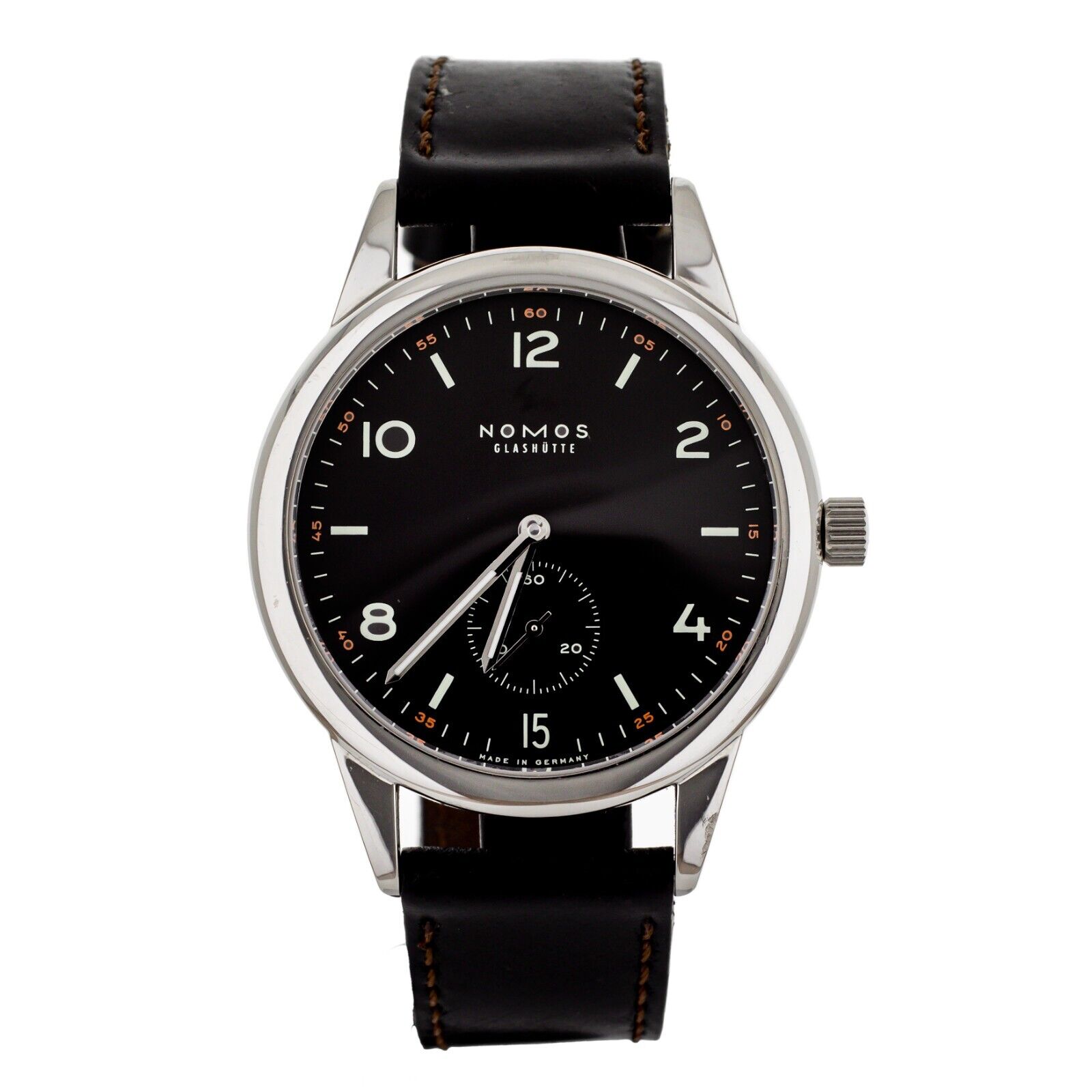 Nomos Club Automat Datum Dunkel Black Dial Stainless Steel