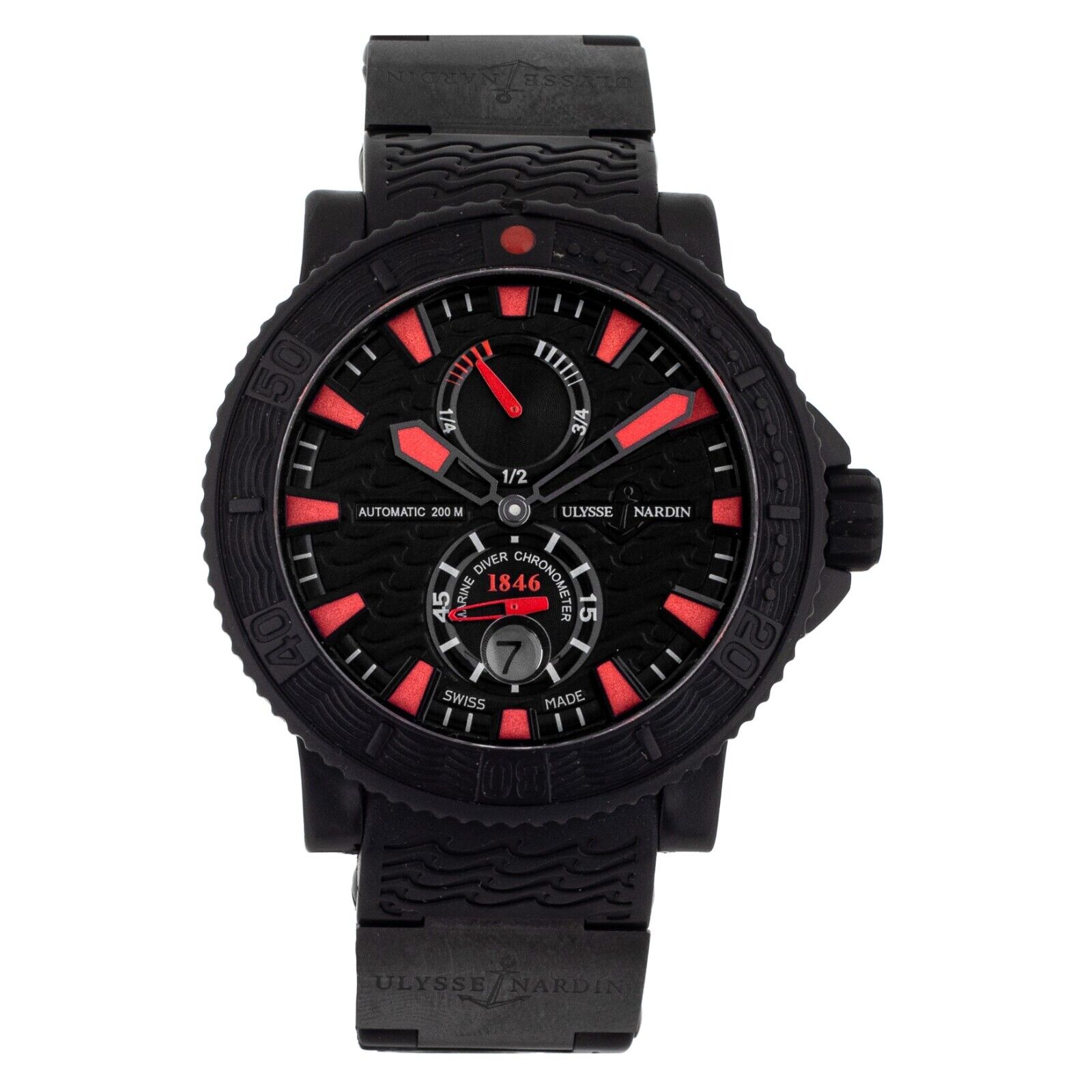 Ulysse Nardin Maxi Marine Diver Black Sea Rubber Clad Steel