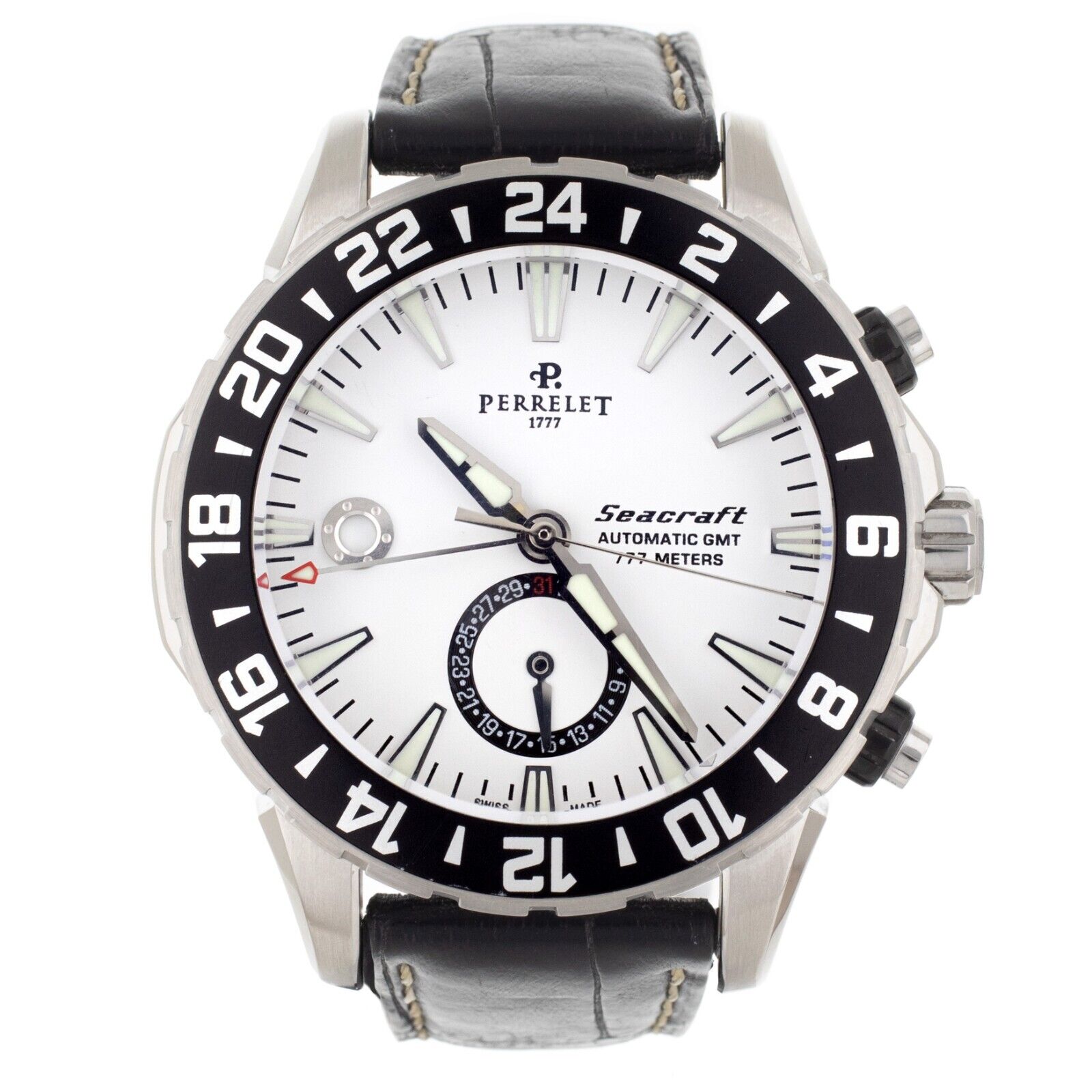 Perrelet Seacraft GMT Divers White Dial Steel