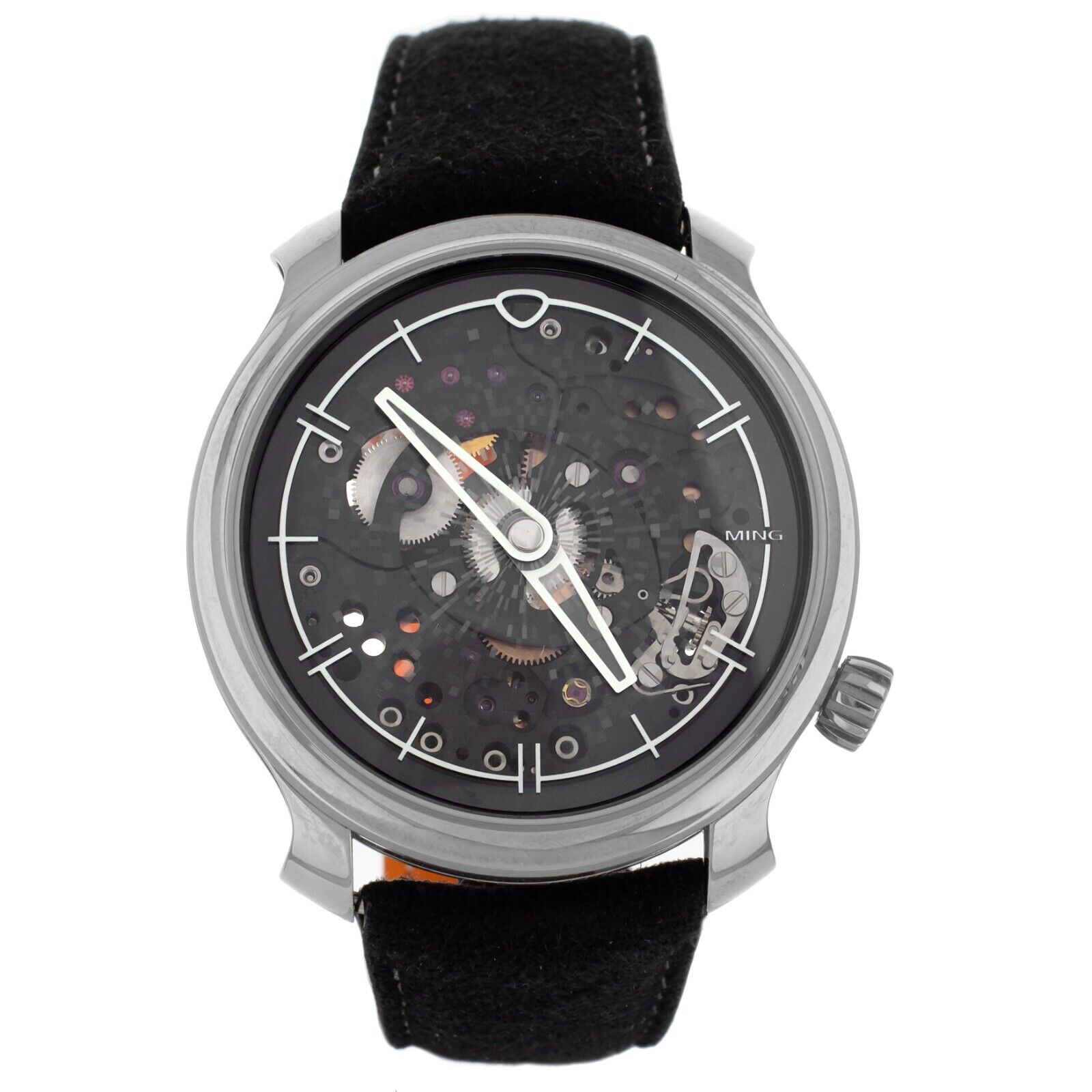 Ming Mosaic Titanium Smoked Sapphire Skeleton Dial 41.5mm  Full Set