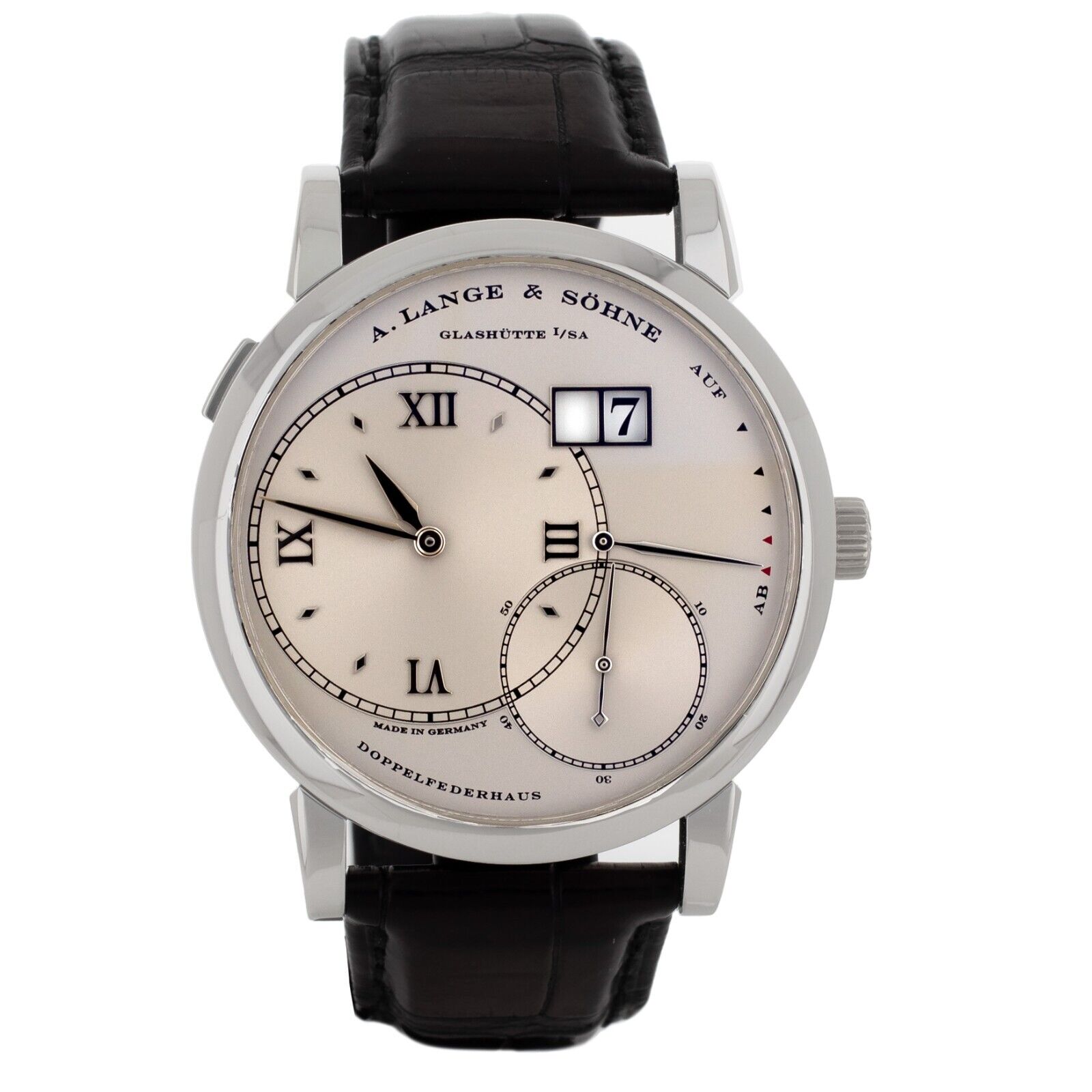 A. Lange  Sohne Grand Lange 1 Platinum Silver Dial
