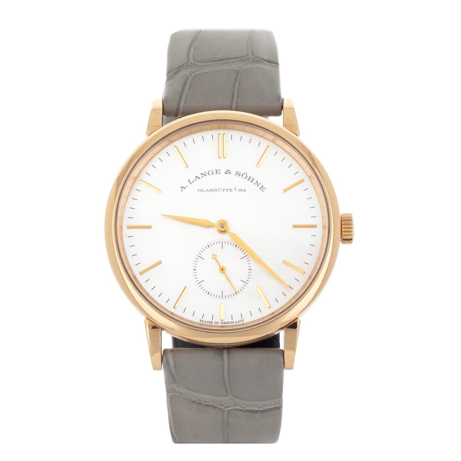 A. Lange  Sohne Saxonia Rose Gold Mother of Pearl Dial Manual