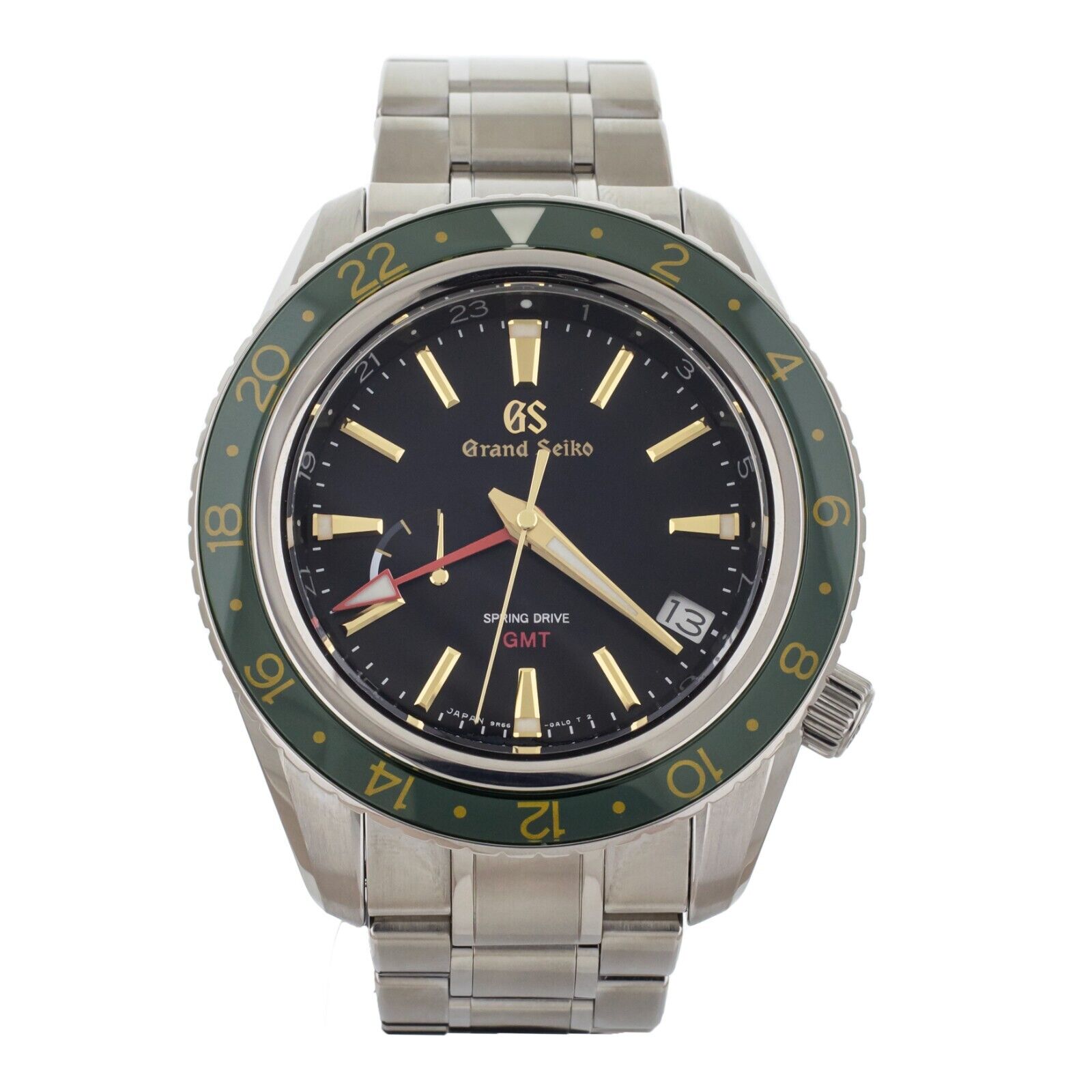 Grand Seiko Sport Spring Drive GMT Titanium Black Dial Bracelet