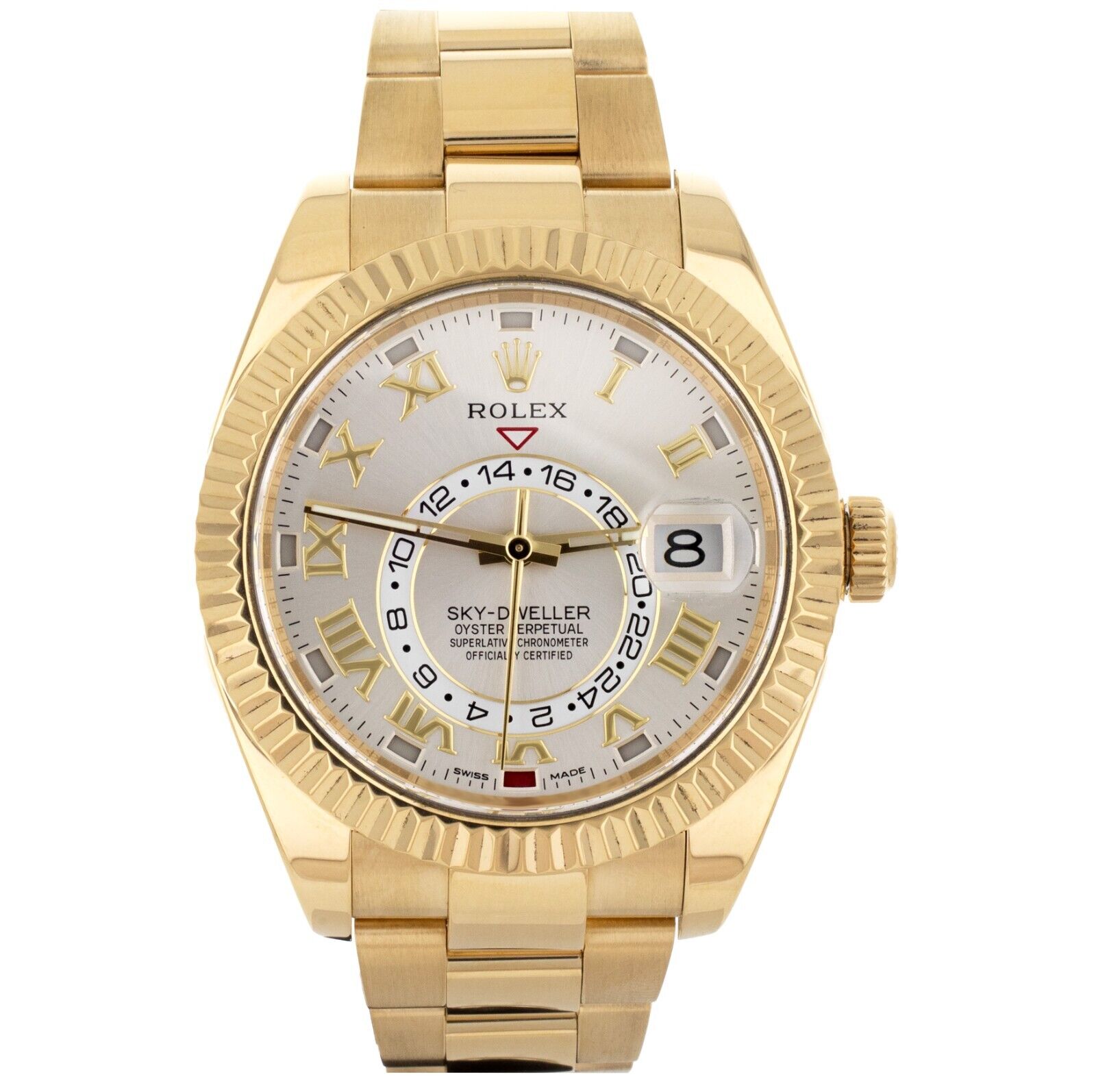 Rolex Sky-Dweller Yellow Gold Champagne Dial Oyster 42mm  Full Set