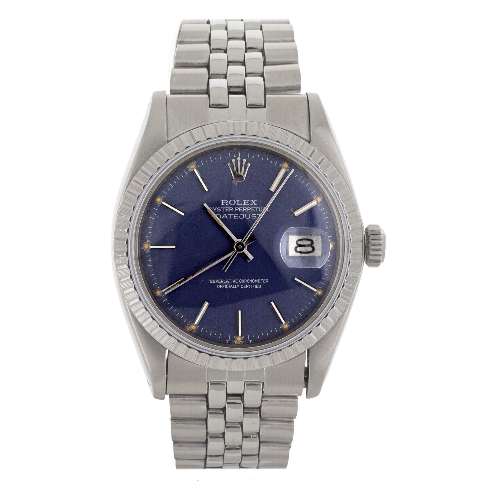 Rolex Datejust Vintage Stainless Steel Jubilee Bracelet Blue Dial 36mm
