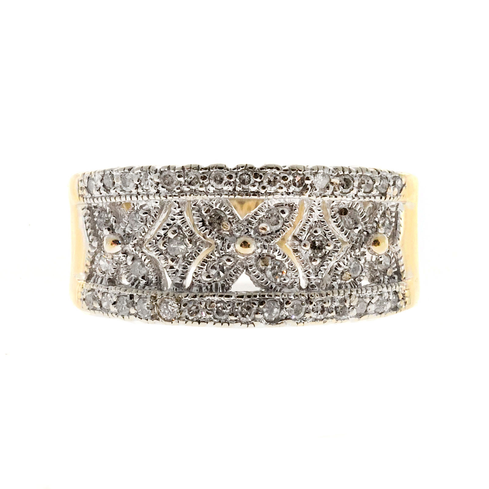 Vintage 14K White Gold with 0.40ct Diamond Ring Size 5.25