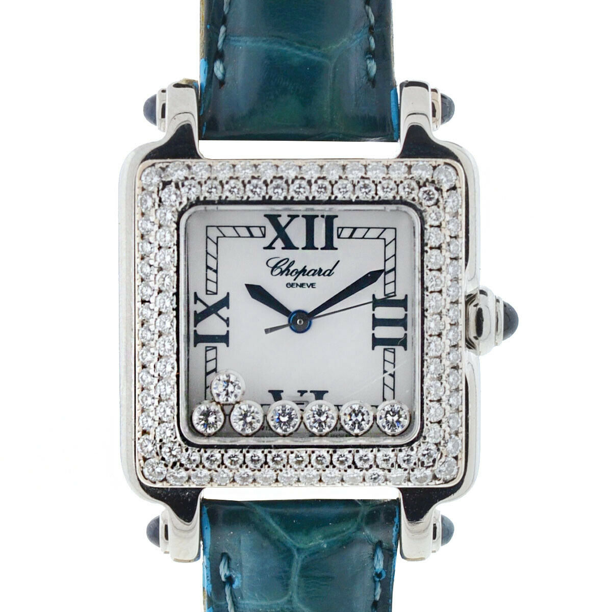 Chopard Happy Sport Square Floating Diamonds Ladies Watch 