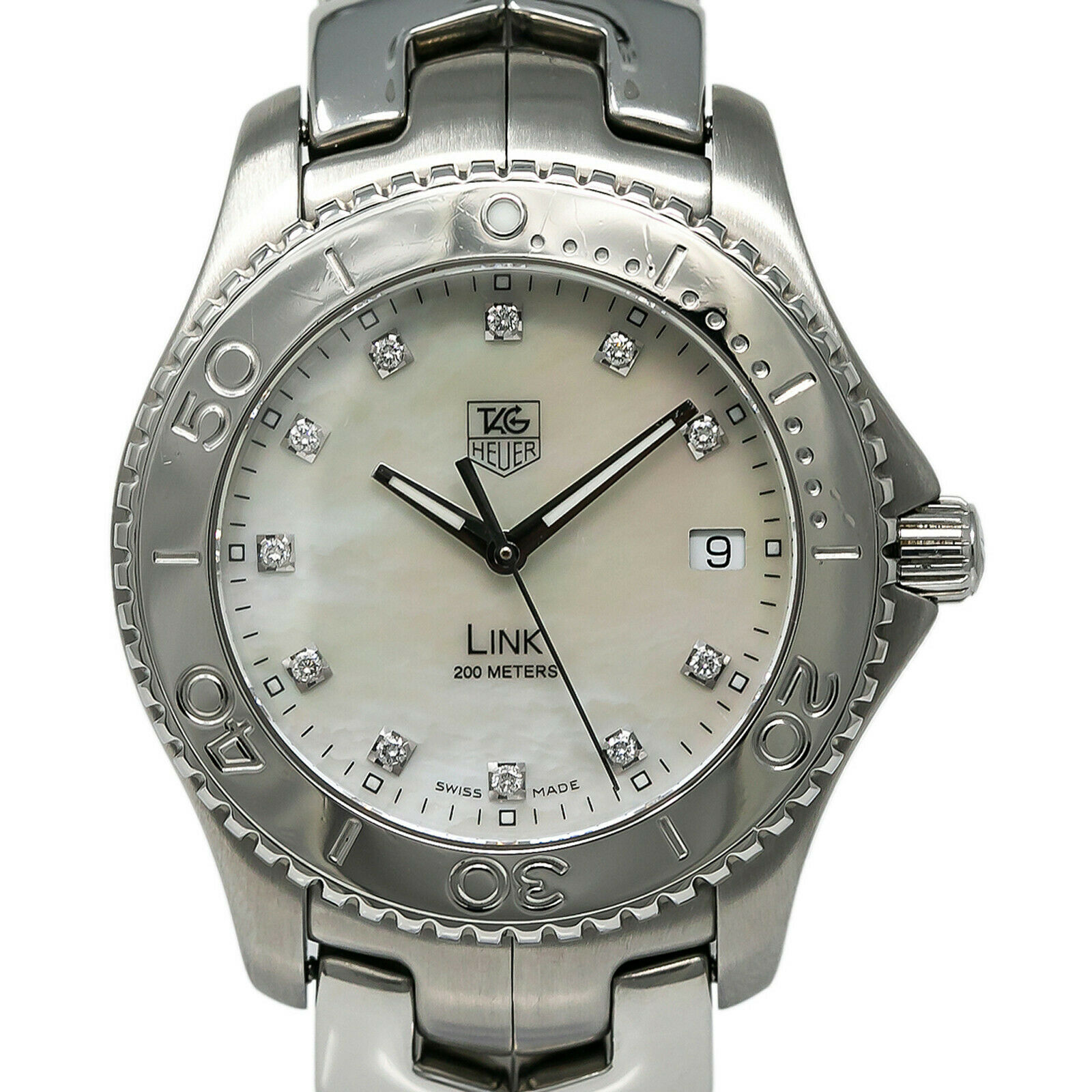 Tag Heuer Link WJ1114-0 Men's Quartz Watch Stainless Steel MOP