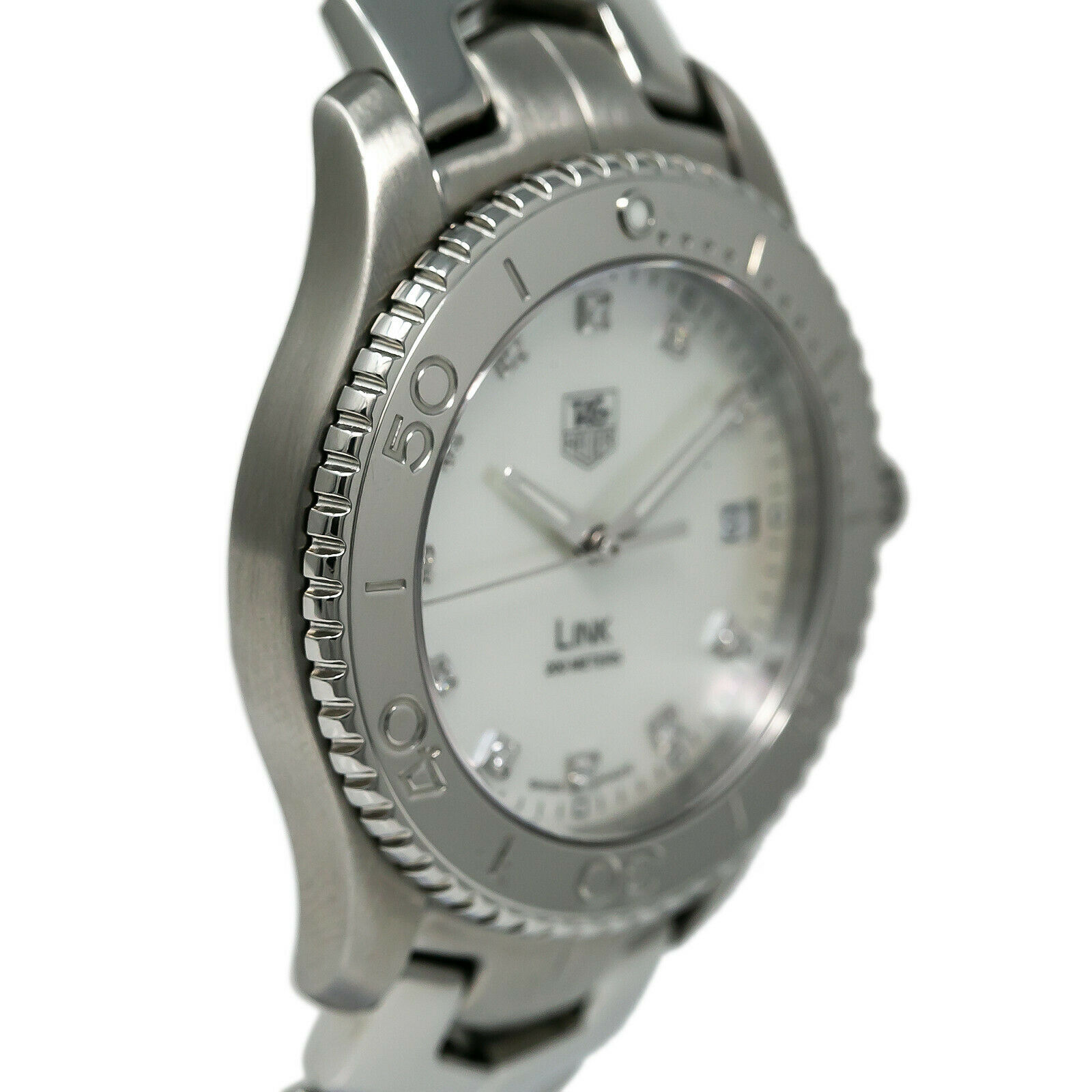 Tag Heuer 42mm Men\'s Searacer LINK Chronograph Silver Dial SS Watch Ref: CT1114! Tag Heuer Link WJ1114-0 Men main image 3