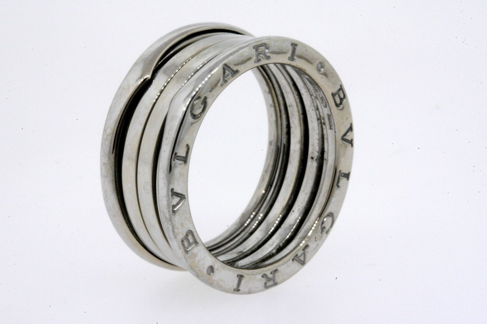 Bulgari B.Zero1 18k White Gold Band Ring size 61 US 9.75 Mens 11mm Bvlgari