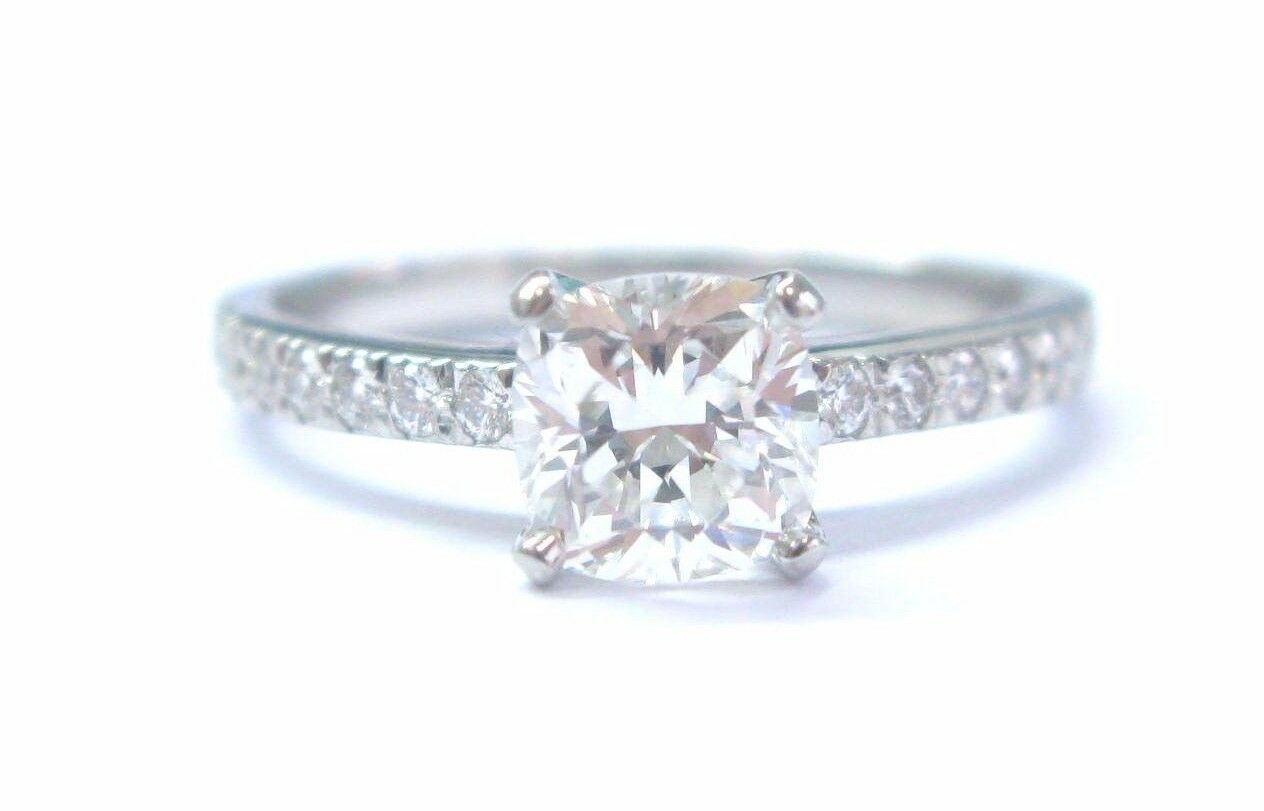 True Platinum Novo Diamond Engagement Ring Size 6 H-VVS2 1.16CT