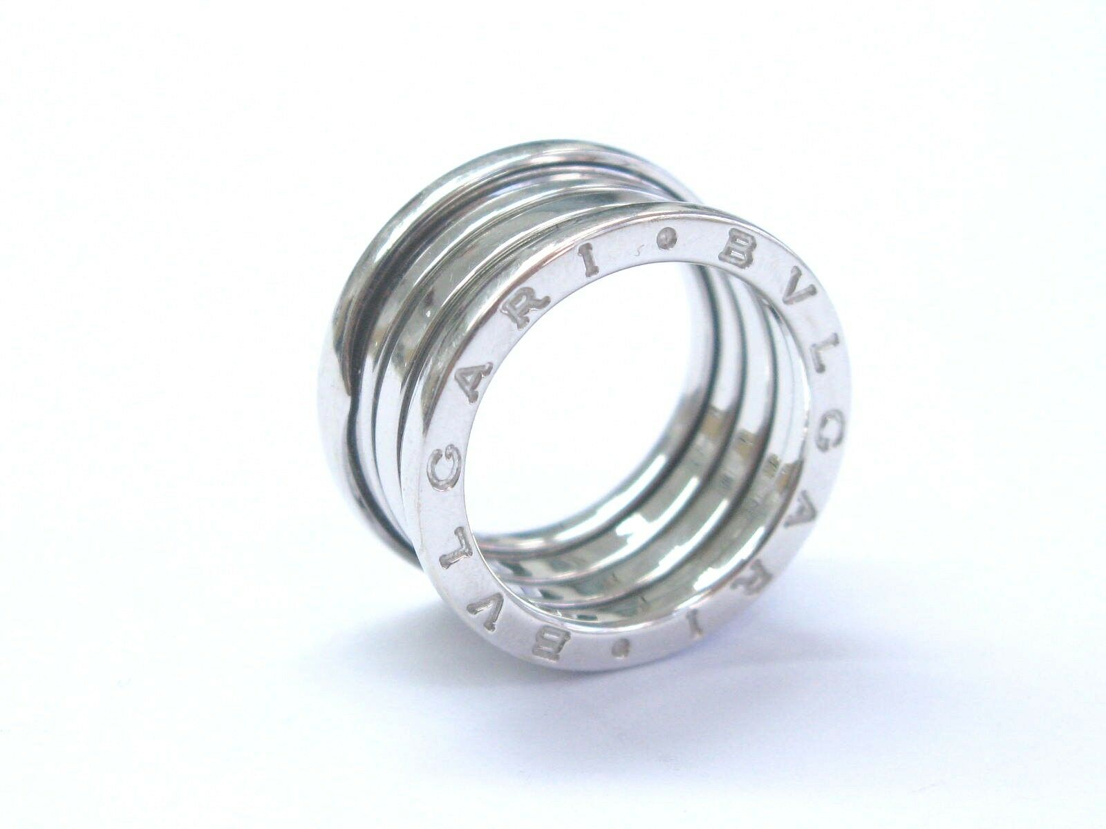 Bulgari B Zero 18Kt 10mm Ring White Gold Size 55