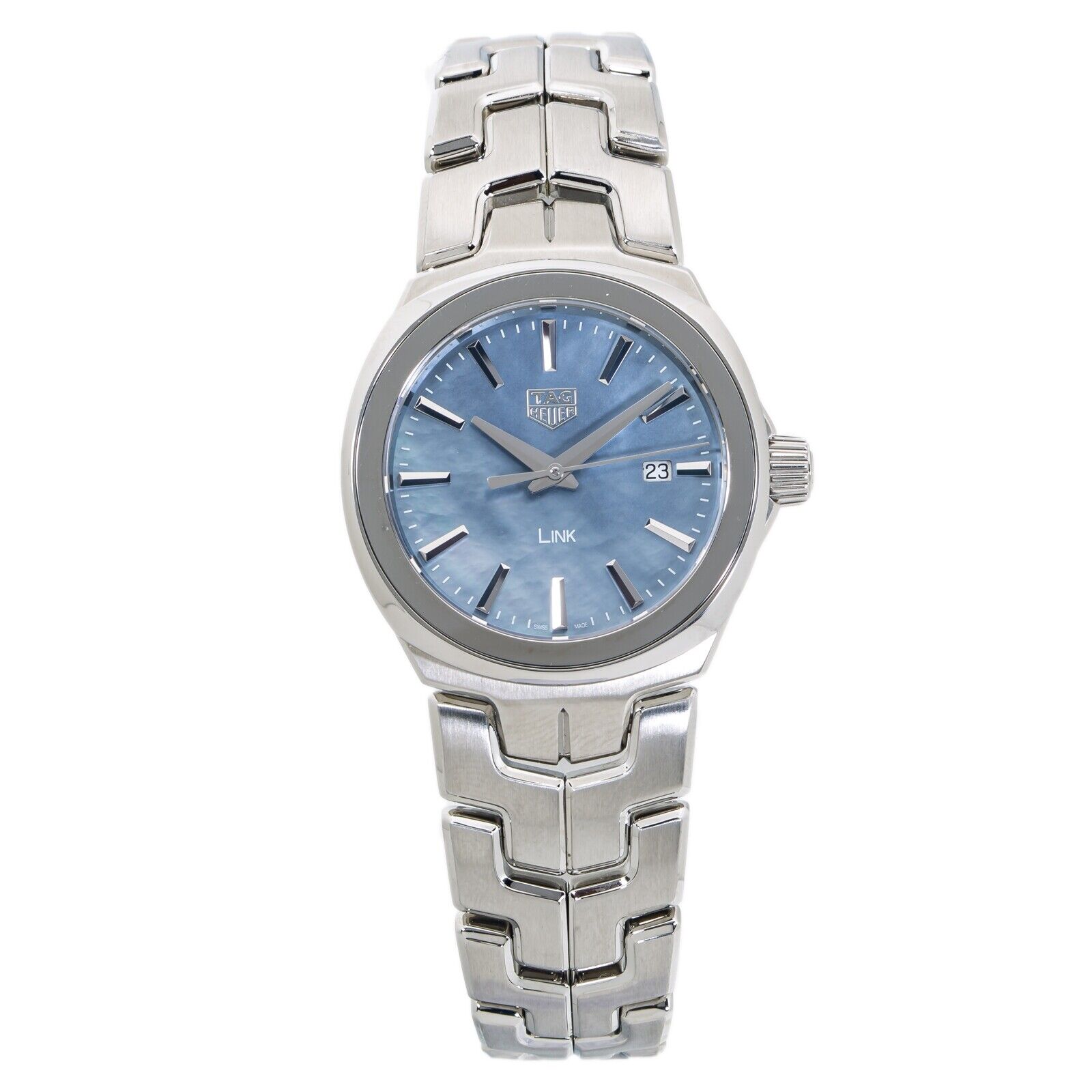 Tag Heuer Link   Stainless Steel Quart Blue Dial Ladies
