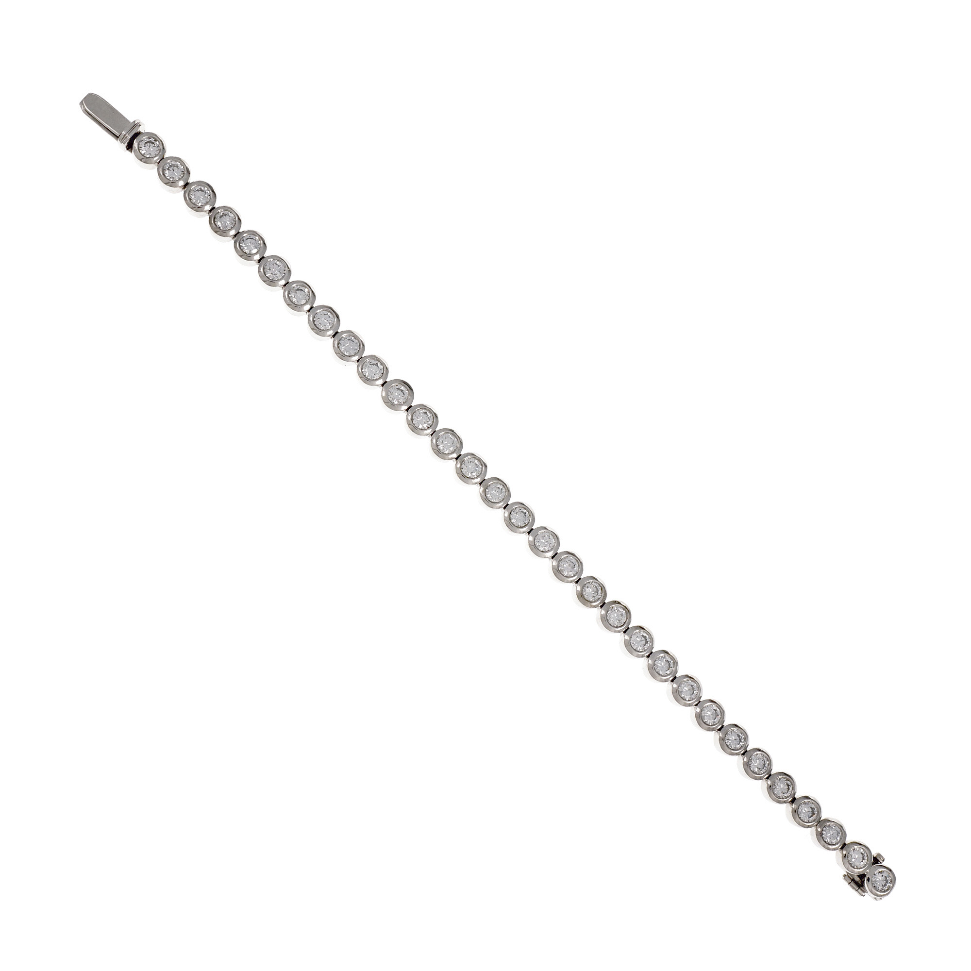 Platinum with 7.70ct Diamond Bracelet
