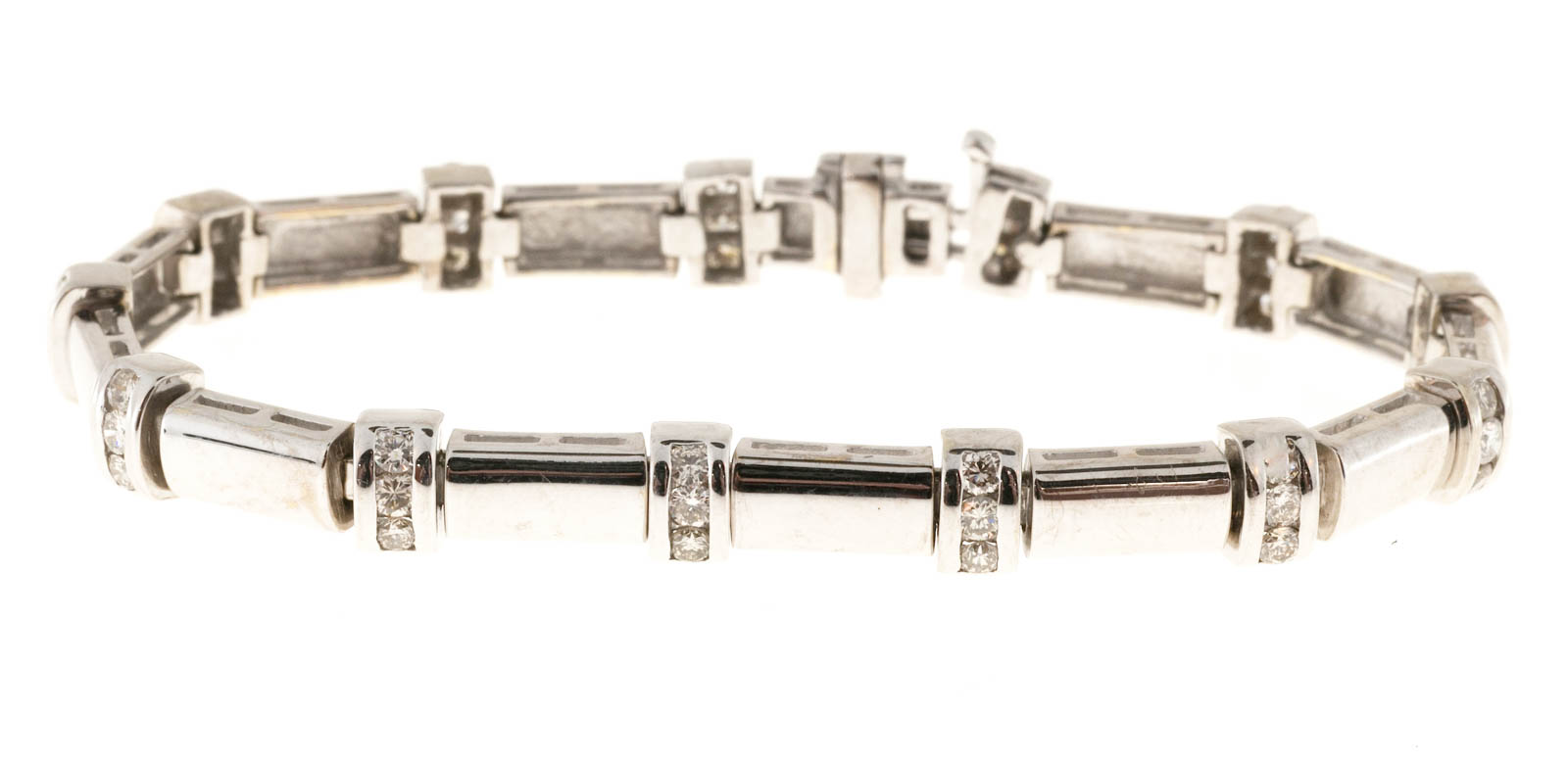 14K White Gold with 1.17ct. Diamond Bracelet
