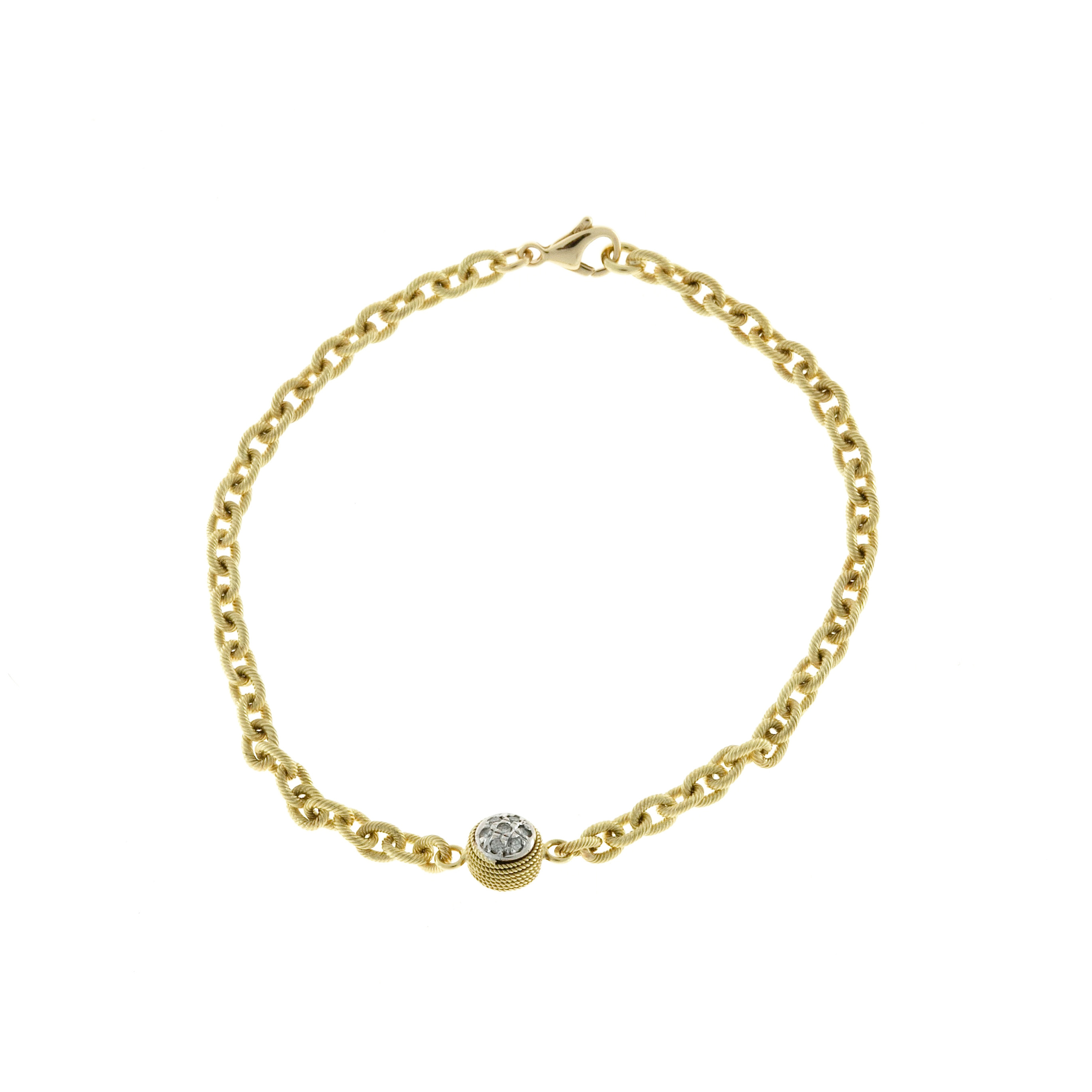 18K Yellow Gold  0.07ct. Diamond Bracelet