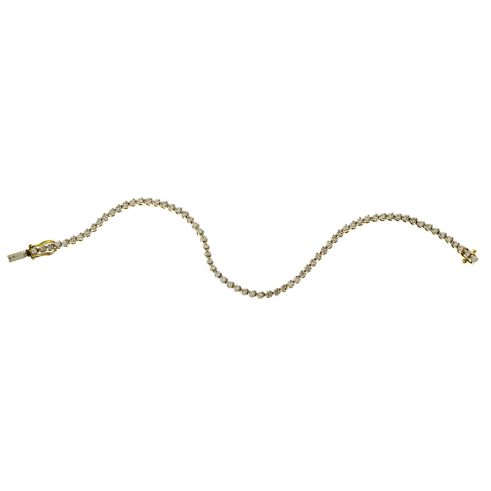 14K Yellow Gold  1.00ct. Diamond Hinged Link Signet Bracelet