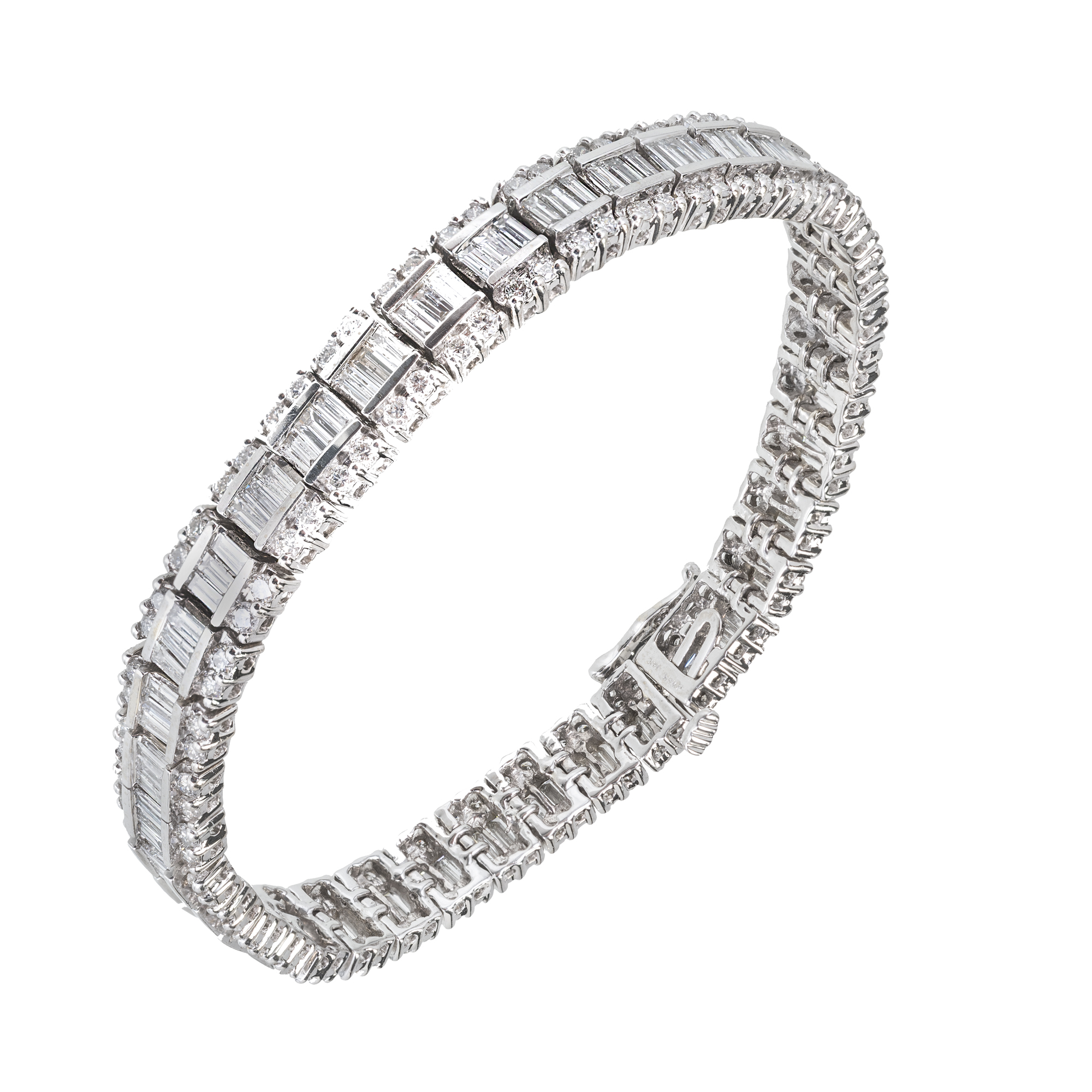 14K White Gold with Diamond Bracelet