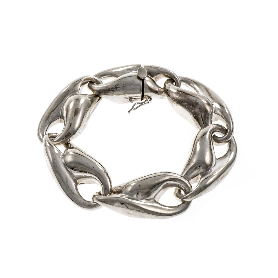 Vintage Krypell Modernist Silver Bracelet Elliptical Links