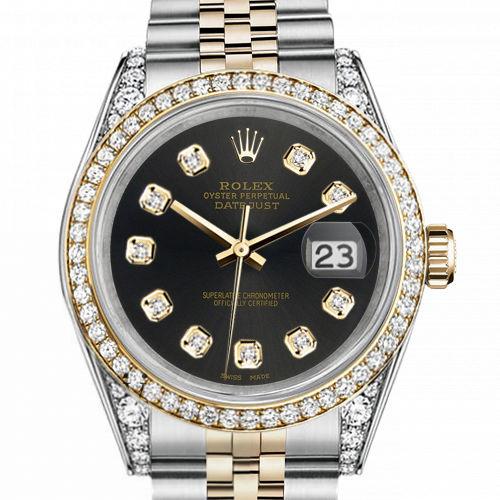 Women's Rolex 31mm Datejust Two Tone Bezel Lugs Chocolate Dial with Accent Hidden Clasp