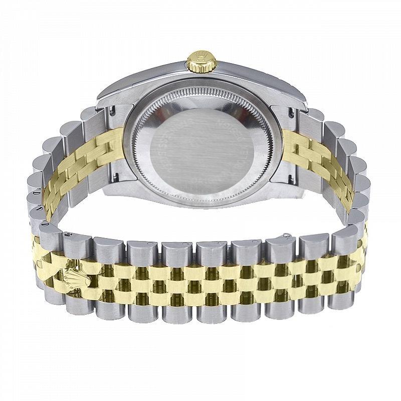 時計 ROLEX Rolex Men's Two-Tone Genuine 4link Men's Rolex 36mm Datejust Two Tone Bezel & Lugs White Color Dial