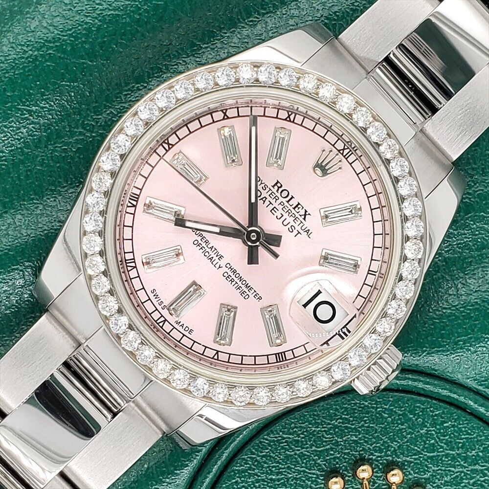 Rolex Datejust  Diamond Bezel/Ice Pink Baguette Dial   Watch