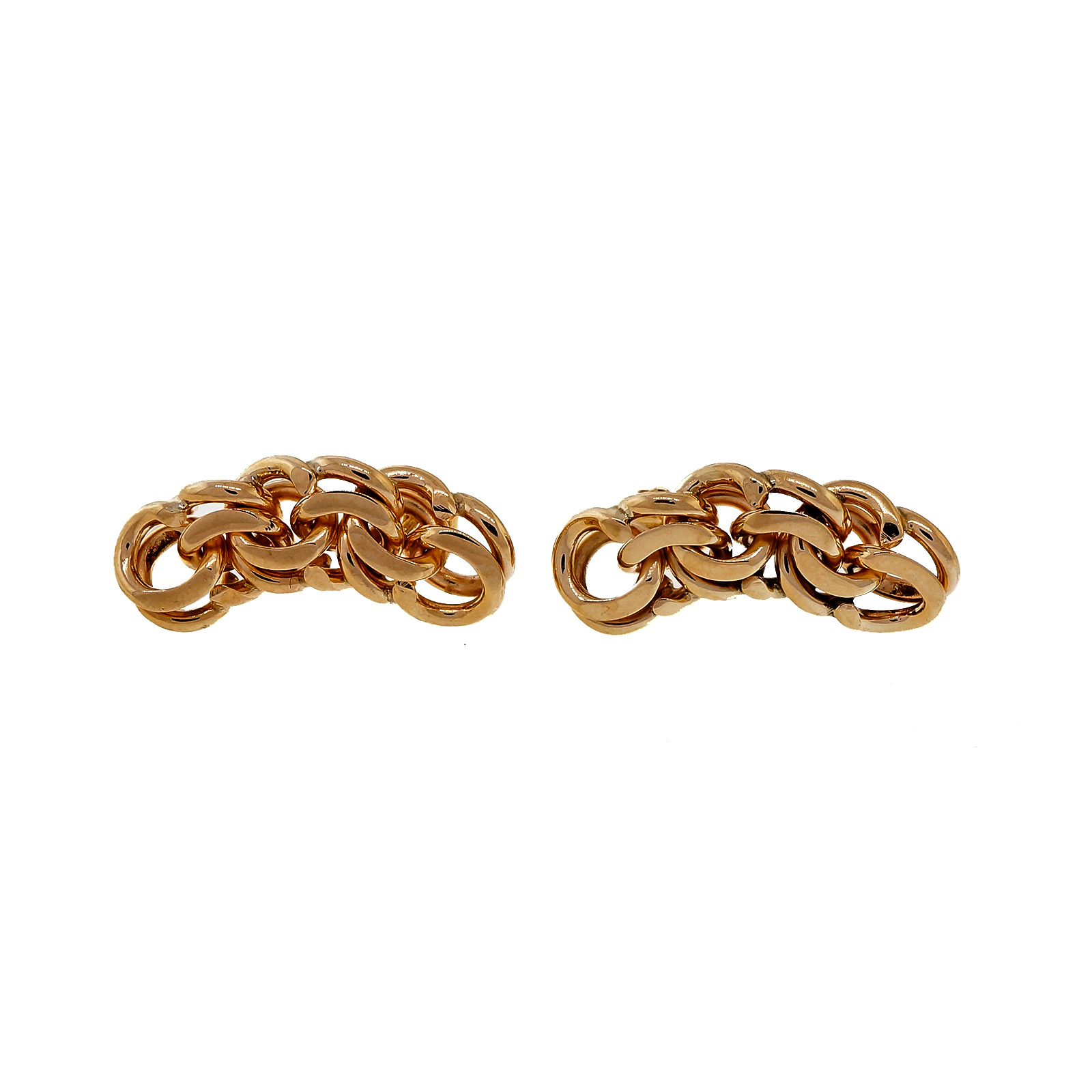 Vintage Tiffany  Co Charm Bracelet Double Spiral Link Earrings 14k Yellow Gold