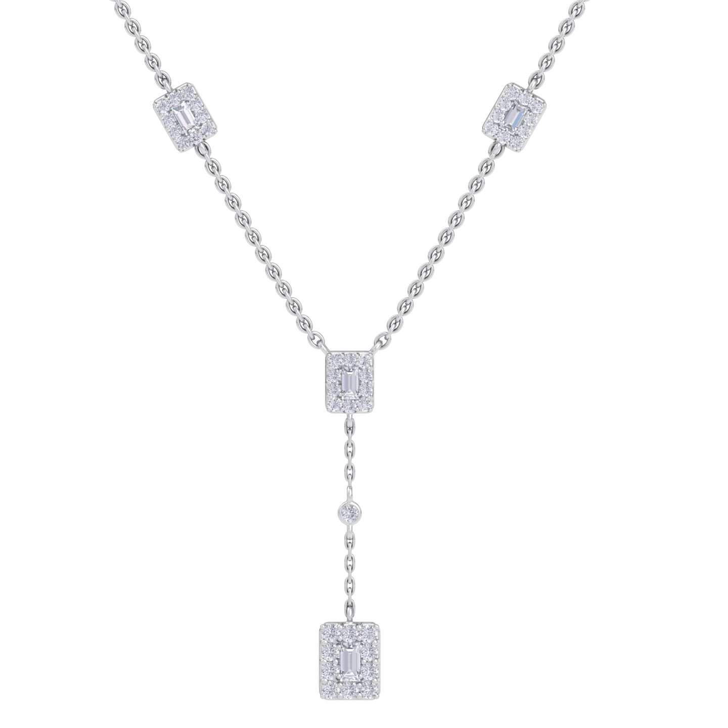 GLAM ®  Necklace in 14K gold with white diamonds of 0.51 ct in weight