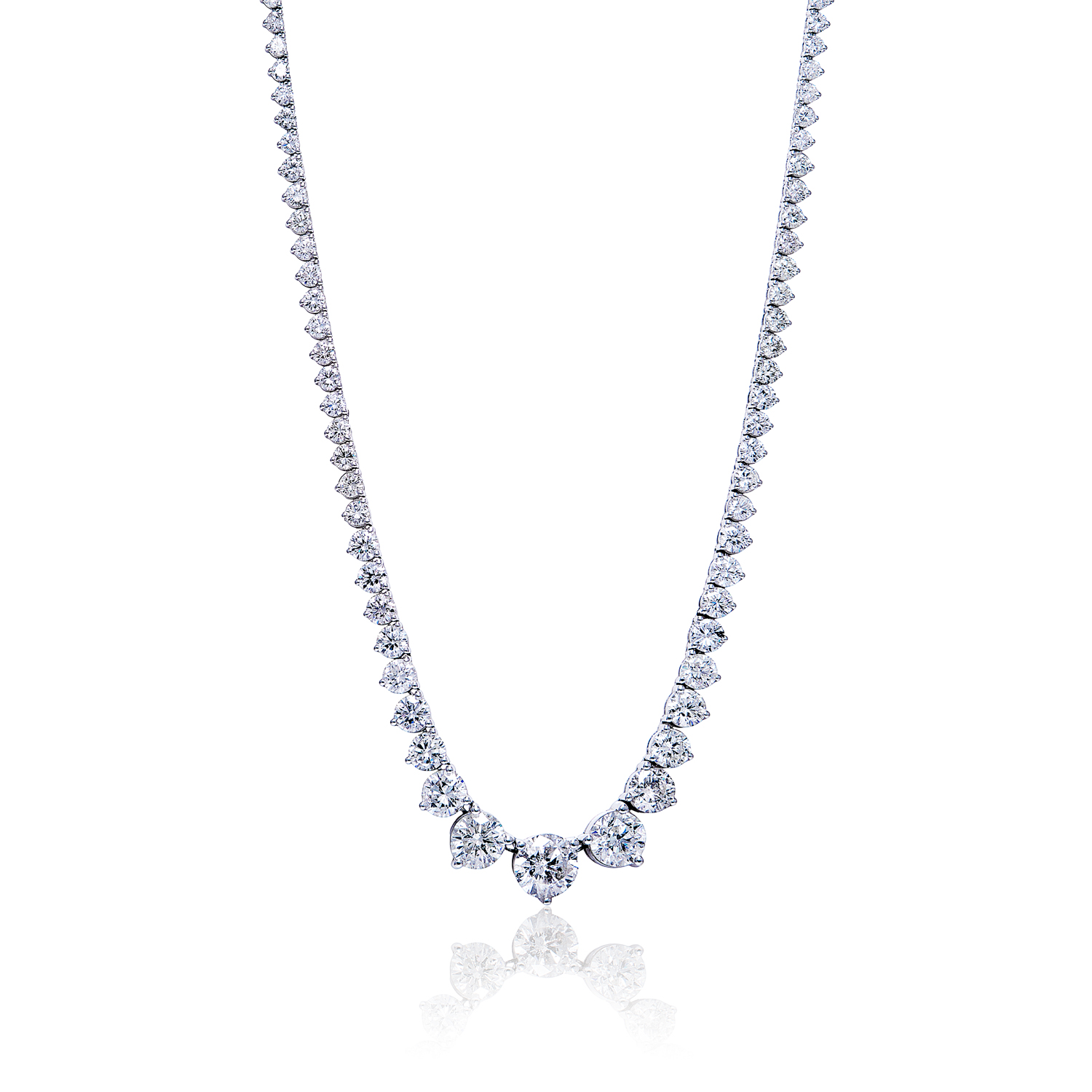 Joelle   Carat Round Brilliant Diamond Necklace in 14kt White Gold