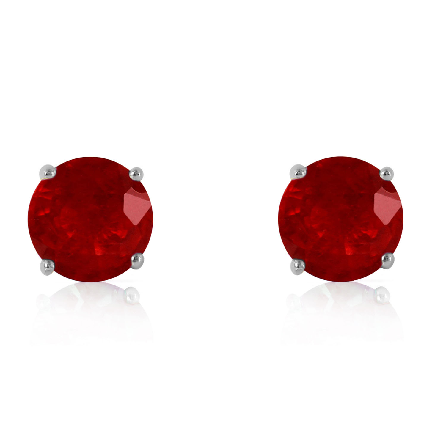 4.5 CTW 14K Solid White Gold Enthusiastic Best Ruby Earrings