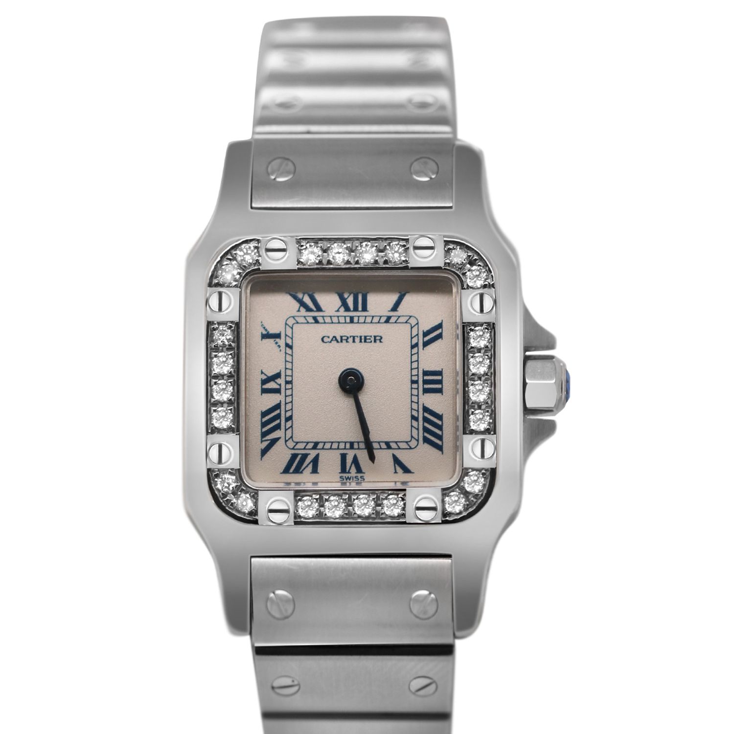 Cartier Santos Galbee SM Silver Quartz Watch