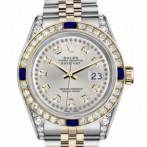 Women's Rolex 31mm Datejust Two Tone Jubilee Silver Color String Diamond Accent Dial Bezel + Lugs + Sapphire