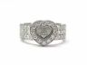 Chopard Happy NATURAL Diamond 18Kt Diamond White Gold Heart Ring 0.74CT