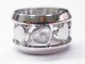 Chopard 18Kt Happy Diamonds Heart WIDE Ring White Gold Size 6.5