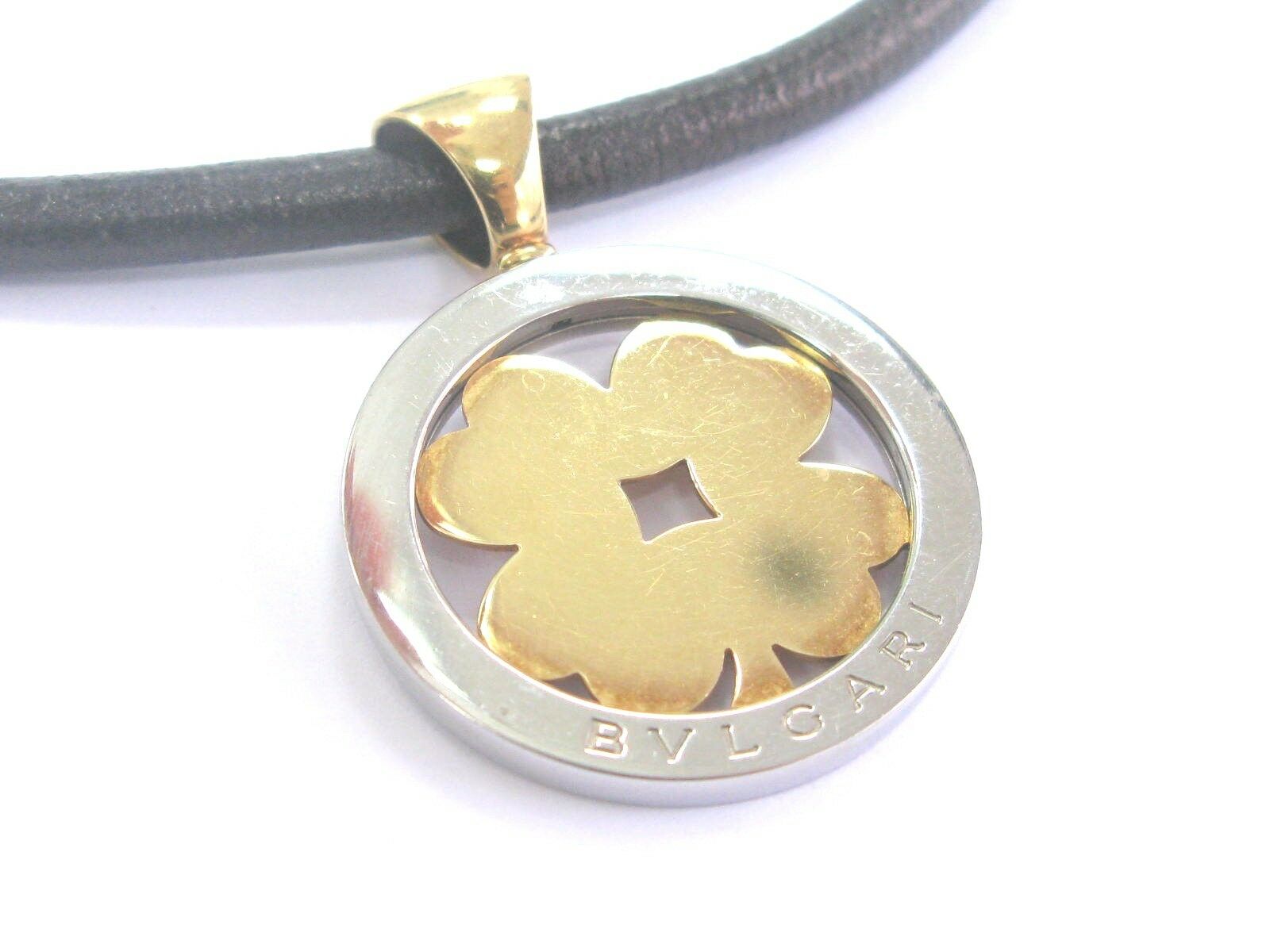 BVLGARI BULGARI Tondo Clover Pendant Necklace 18k Yellow Gold