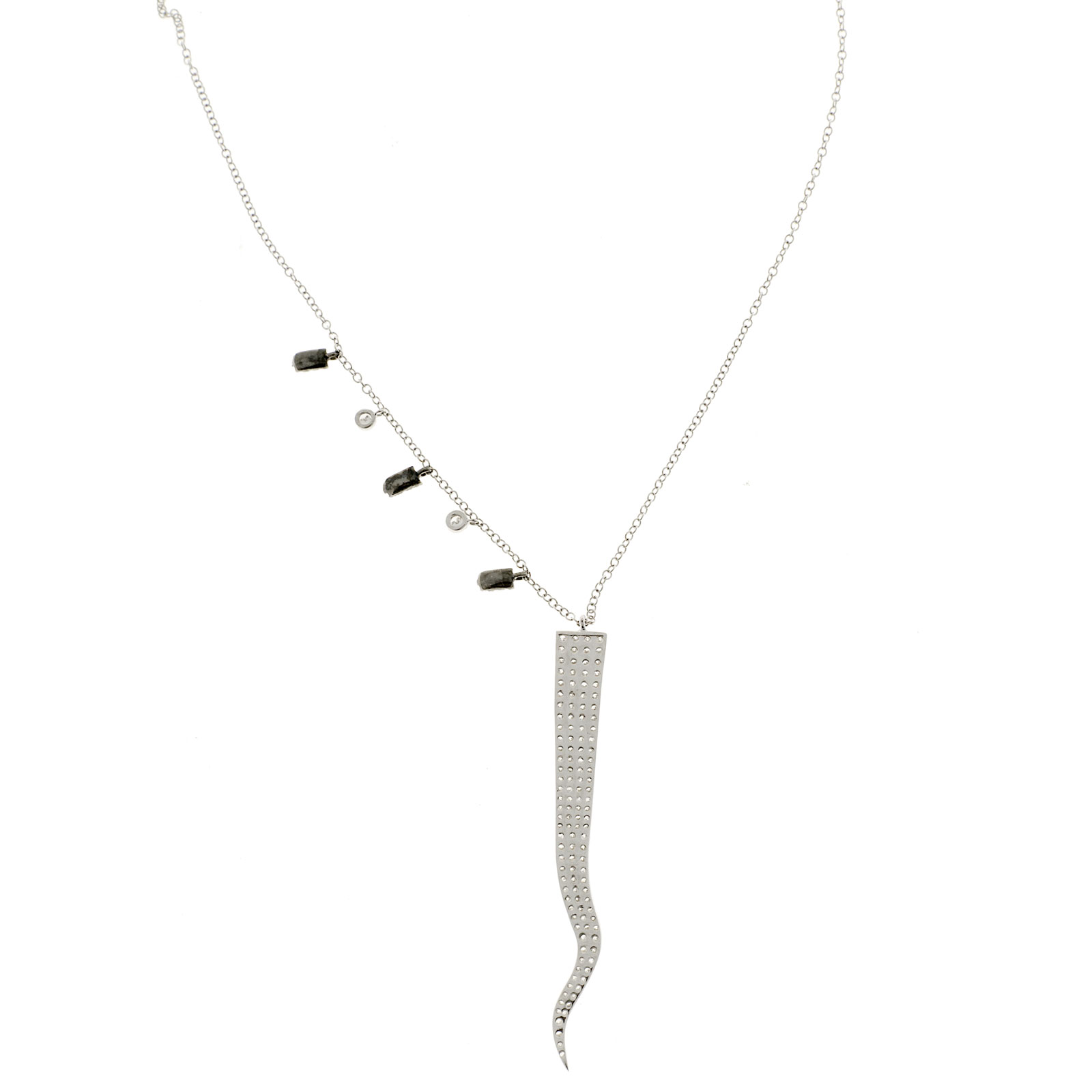18K White Gold with 0.71ct Diamond Retired Necklace