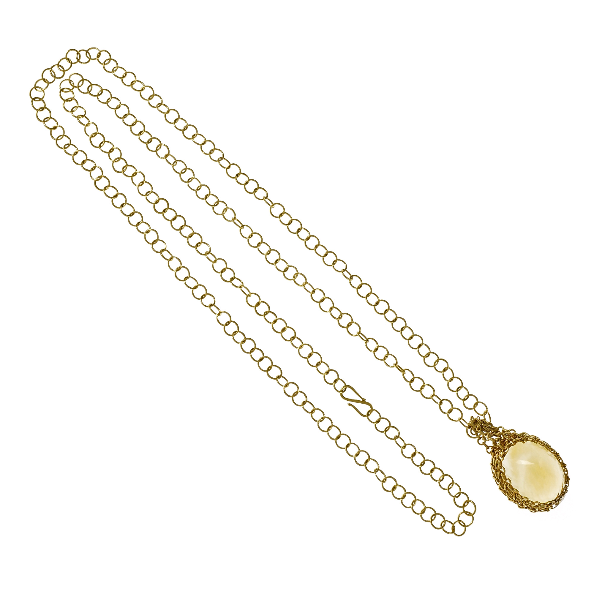 18K Yellow Gold 85.85ct Citrine Necklace