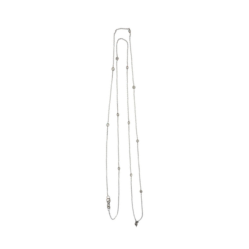 14K White Gold with 1.26ct Diamond Necklace 