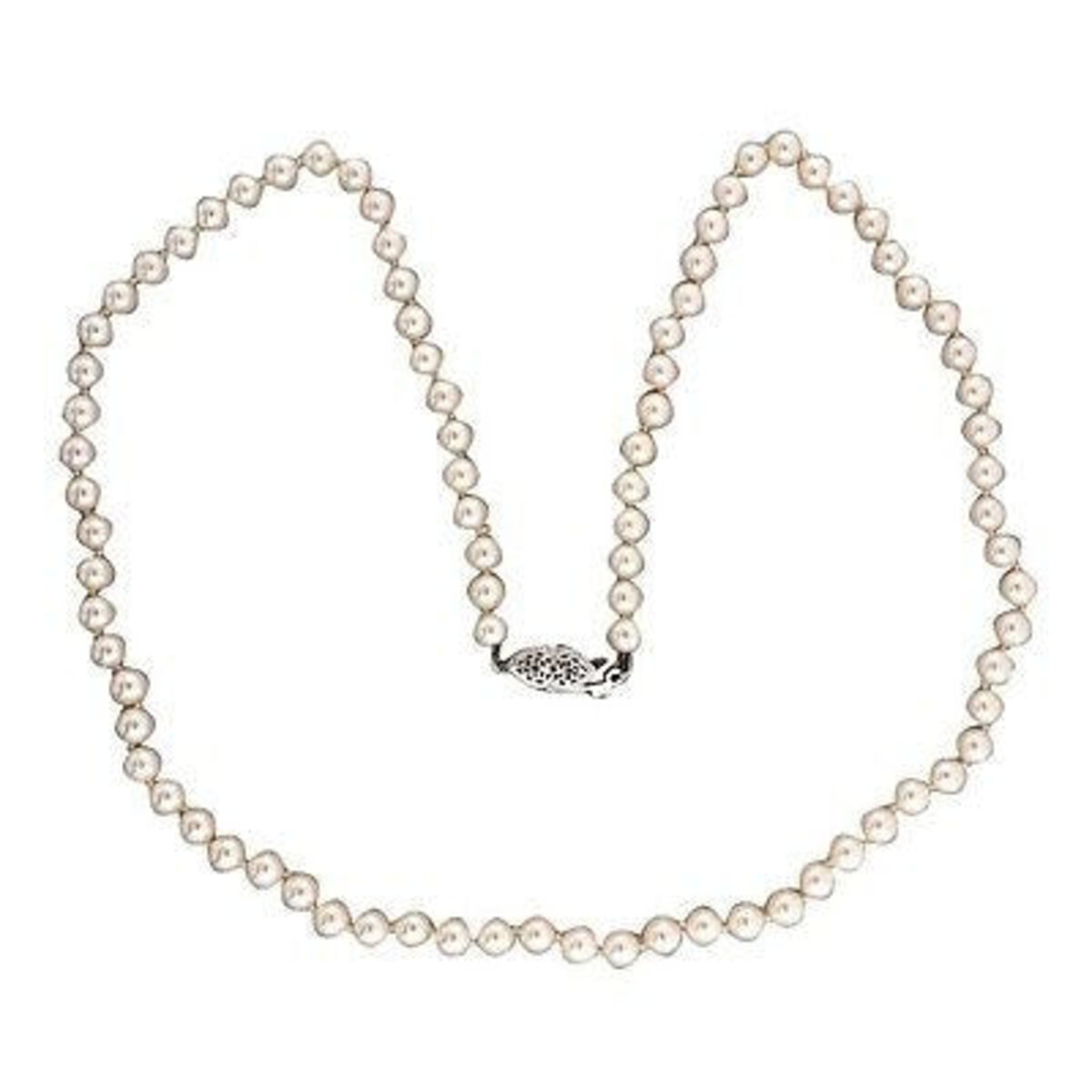 14K White Gold with Pearl Necklace
