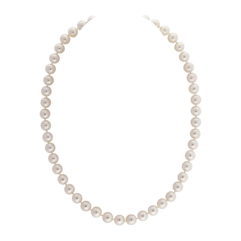 14K White Gold with Pearl Necklace