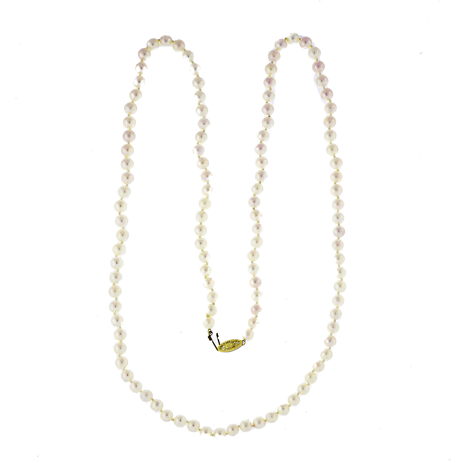 14K Yellow Gold with Pearl Necklace