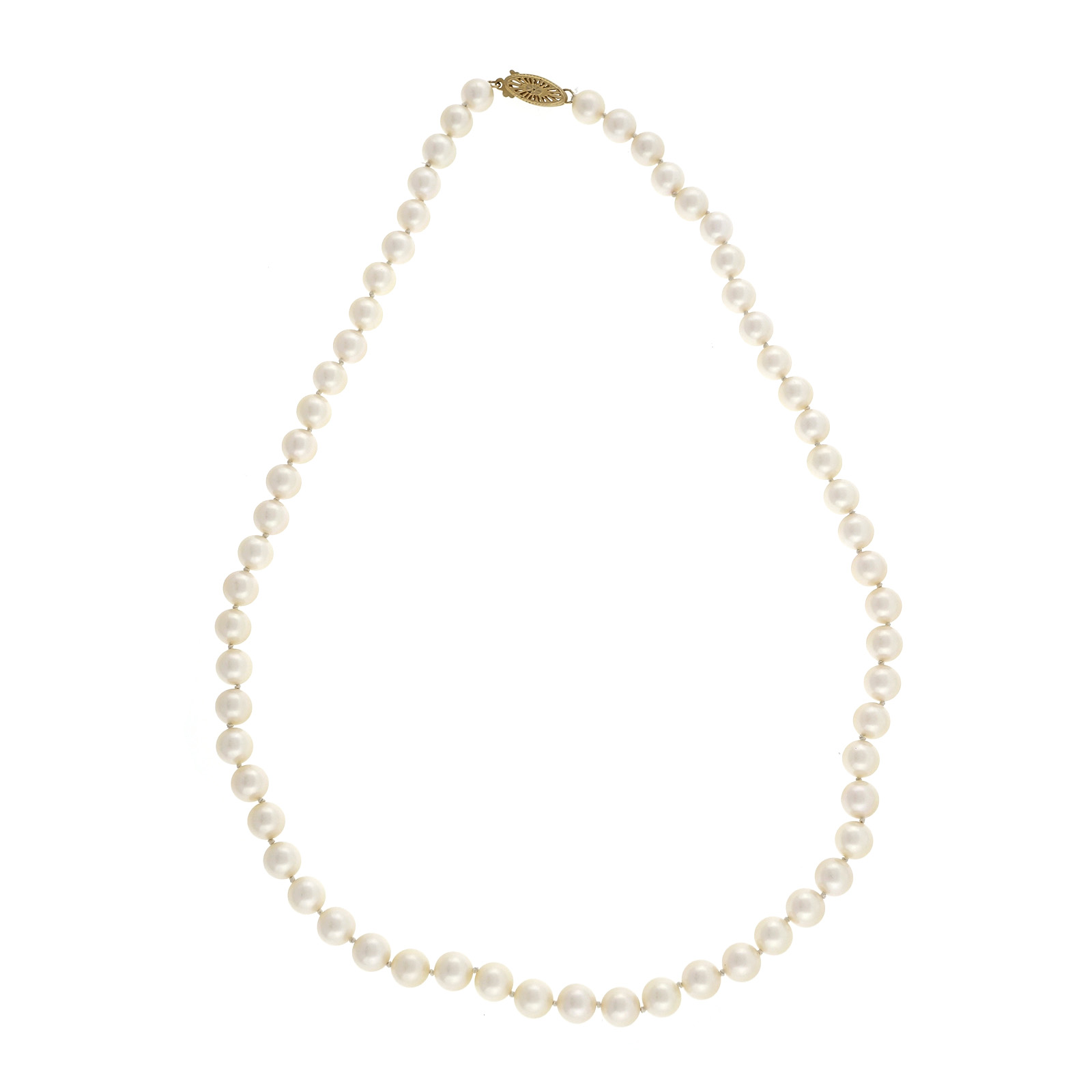 14K Yellow Gold with Pearl Necklace