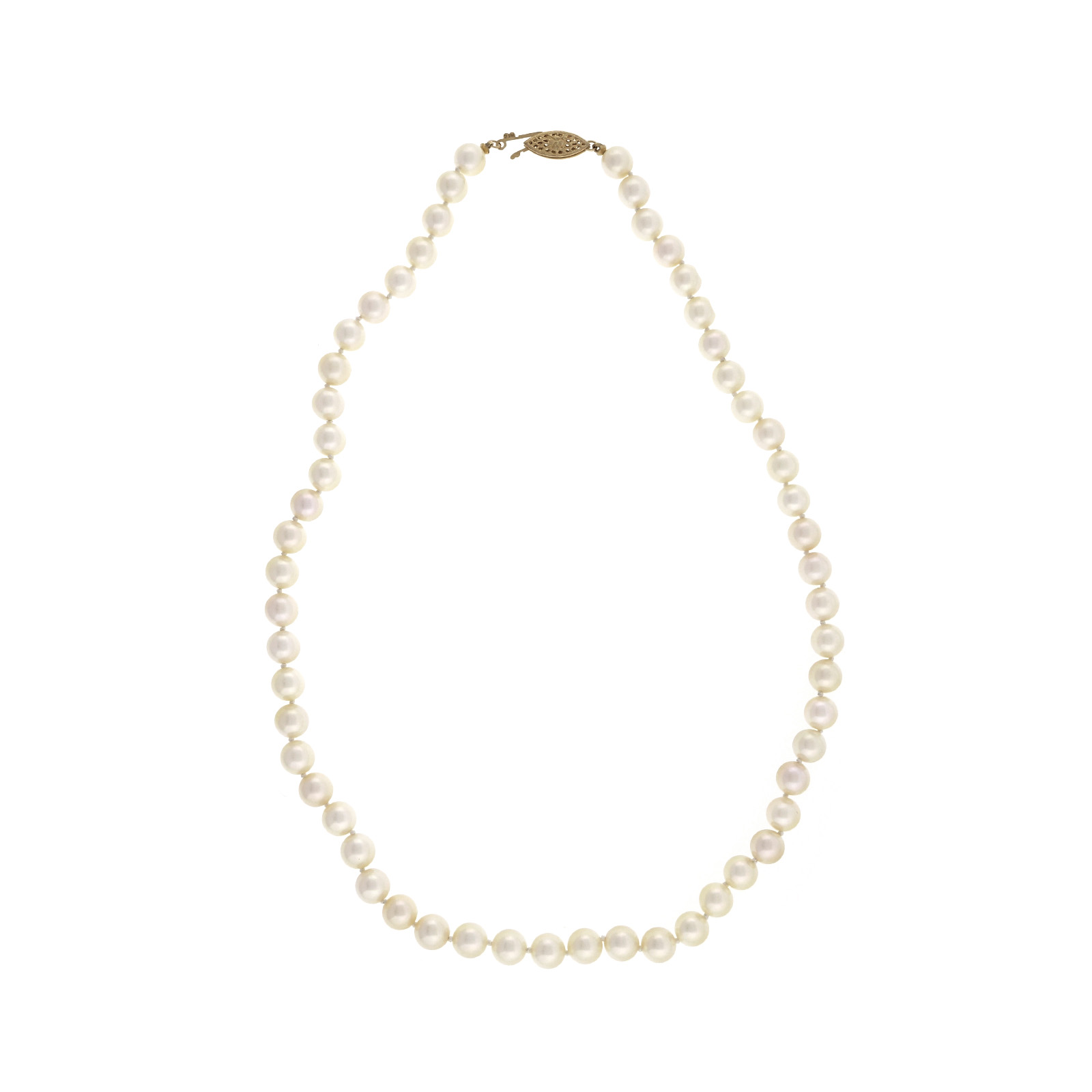 14K Yellow Gold with Pearl Necklace