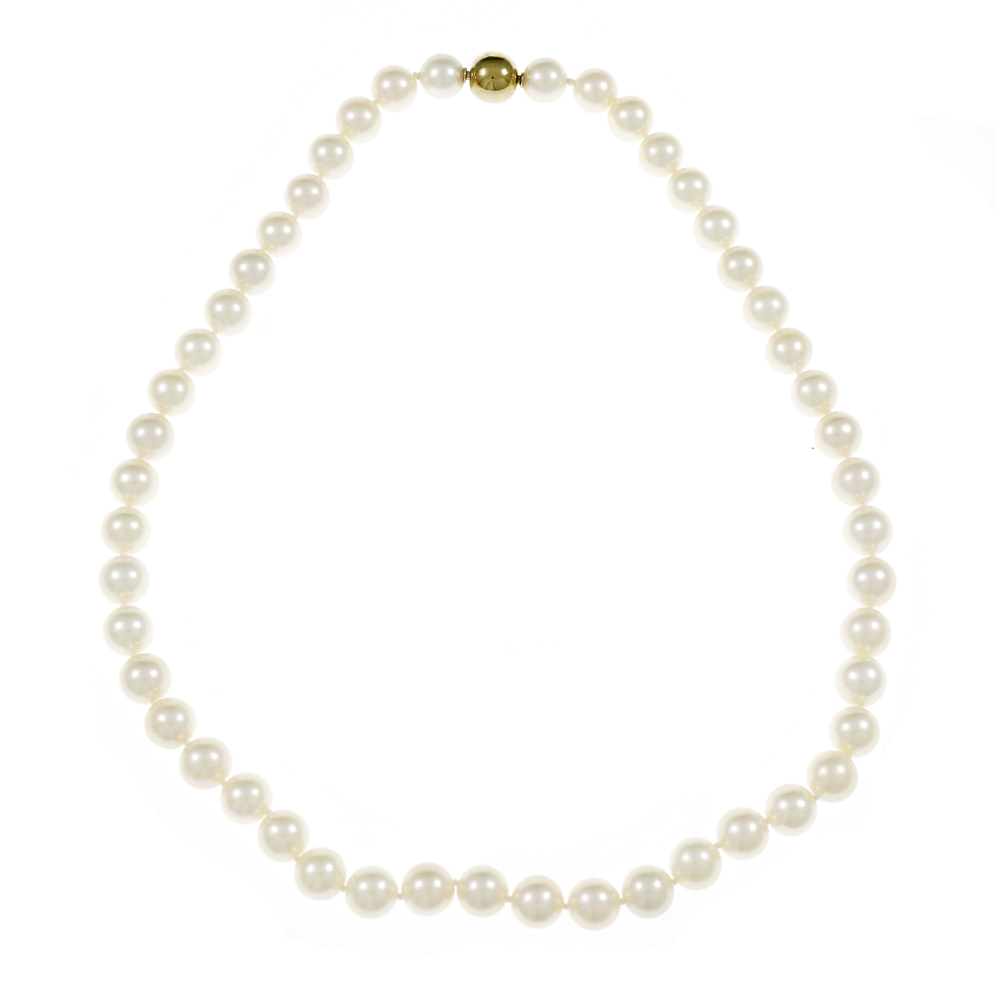 14K Yellow Gold with Cultured Pearl Necklace