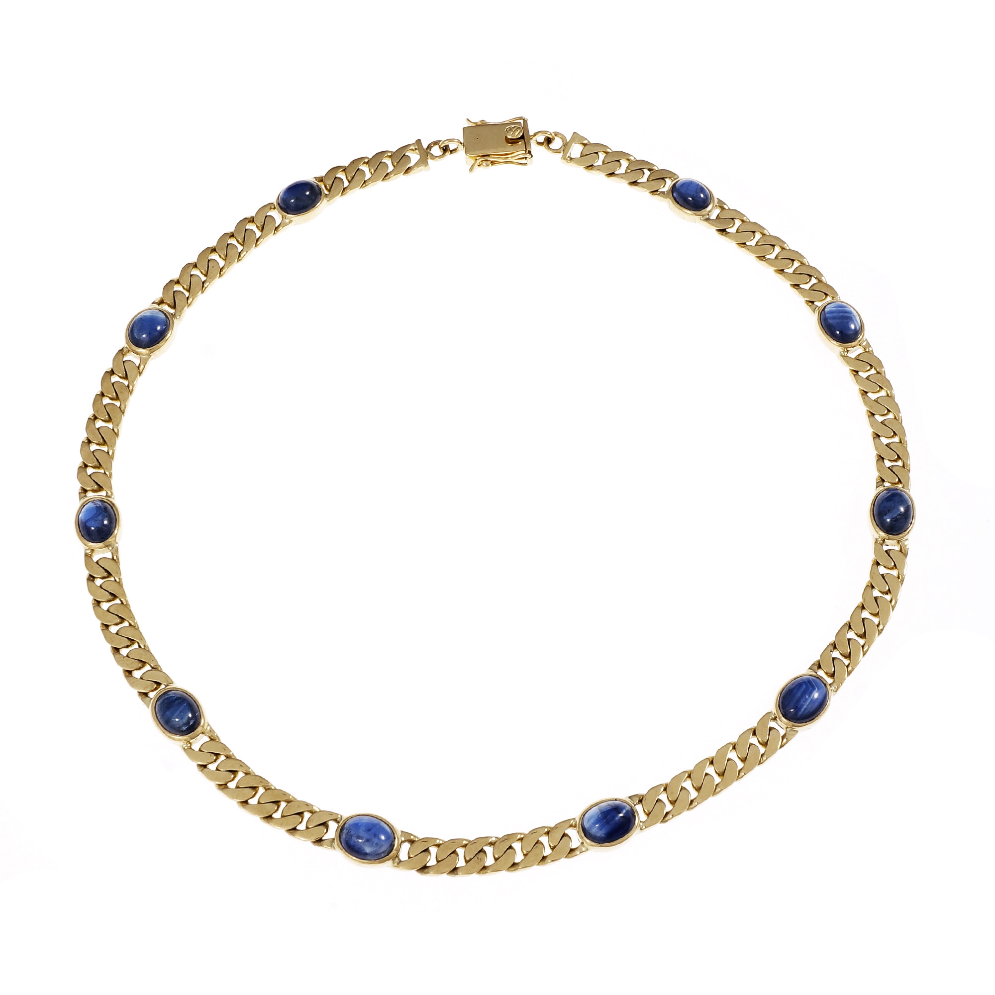 18K Yellow Gold with 15.50ct Sapphire Necklace 