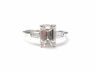 Tiffany  Co Platinum Emerald  Baguette Diamond Engagement Ring 1.80Ct F-VS1
