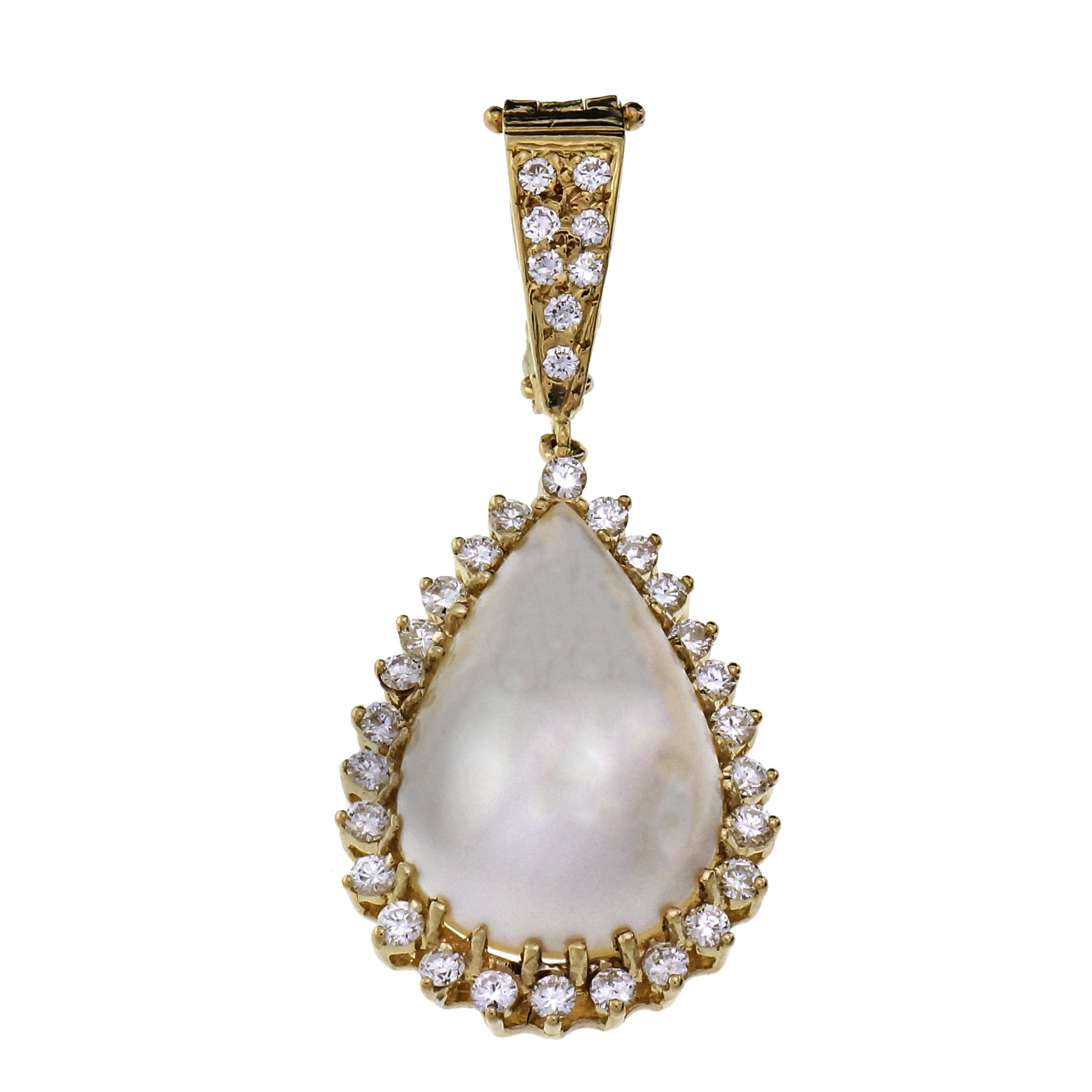 Estate Cultured Mobe Pearl Pendant Enhancer
